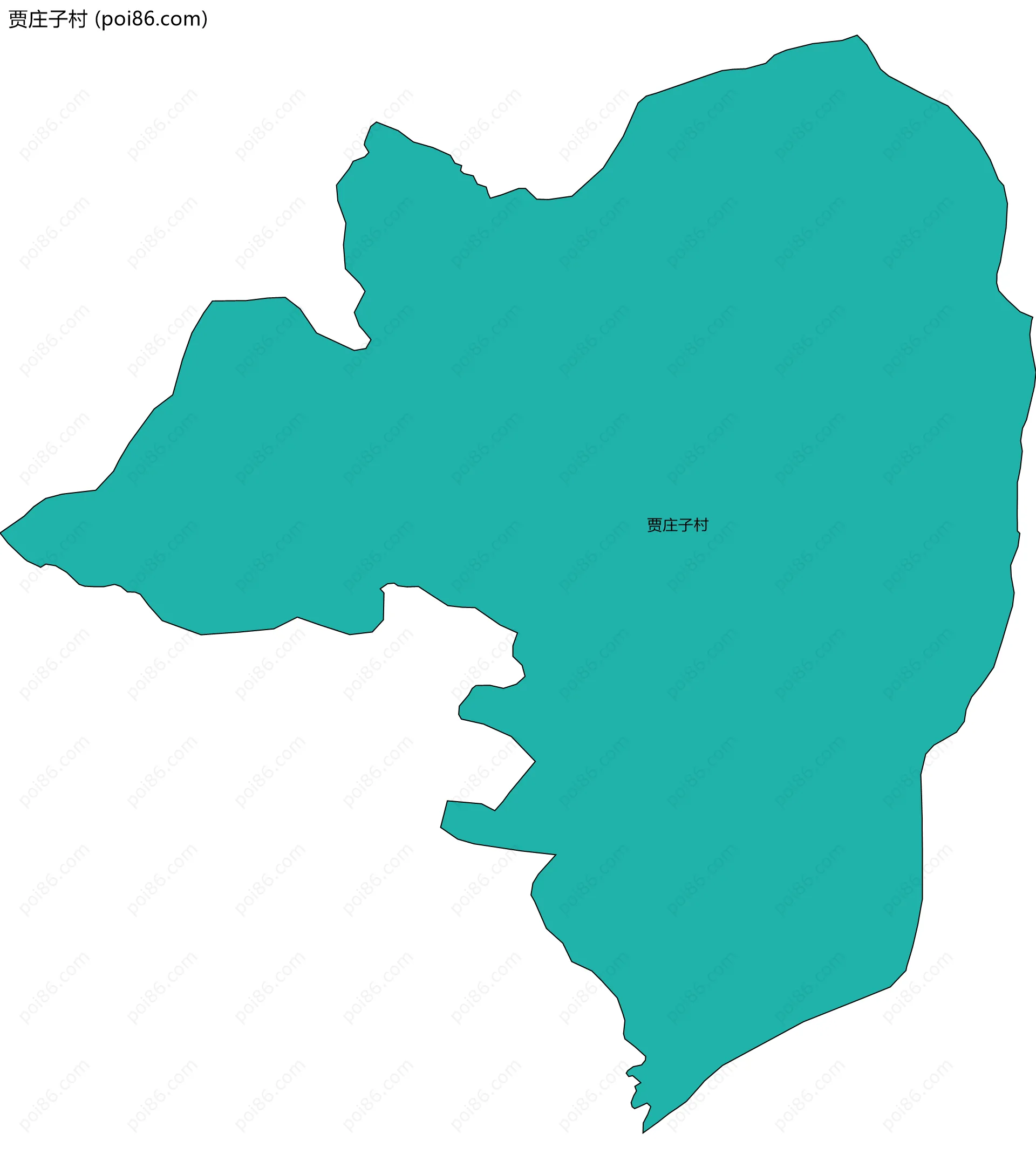 贾庄子村边界地图