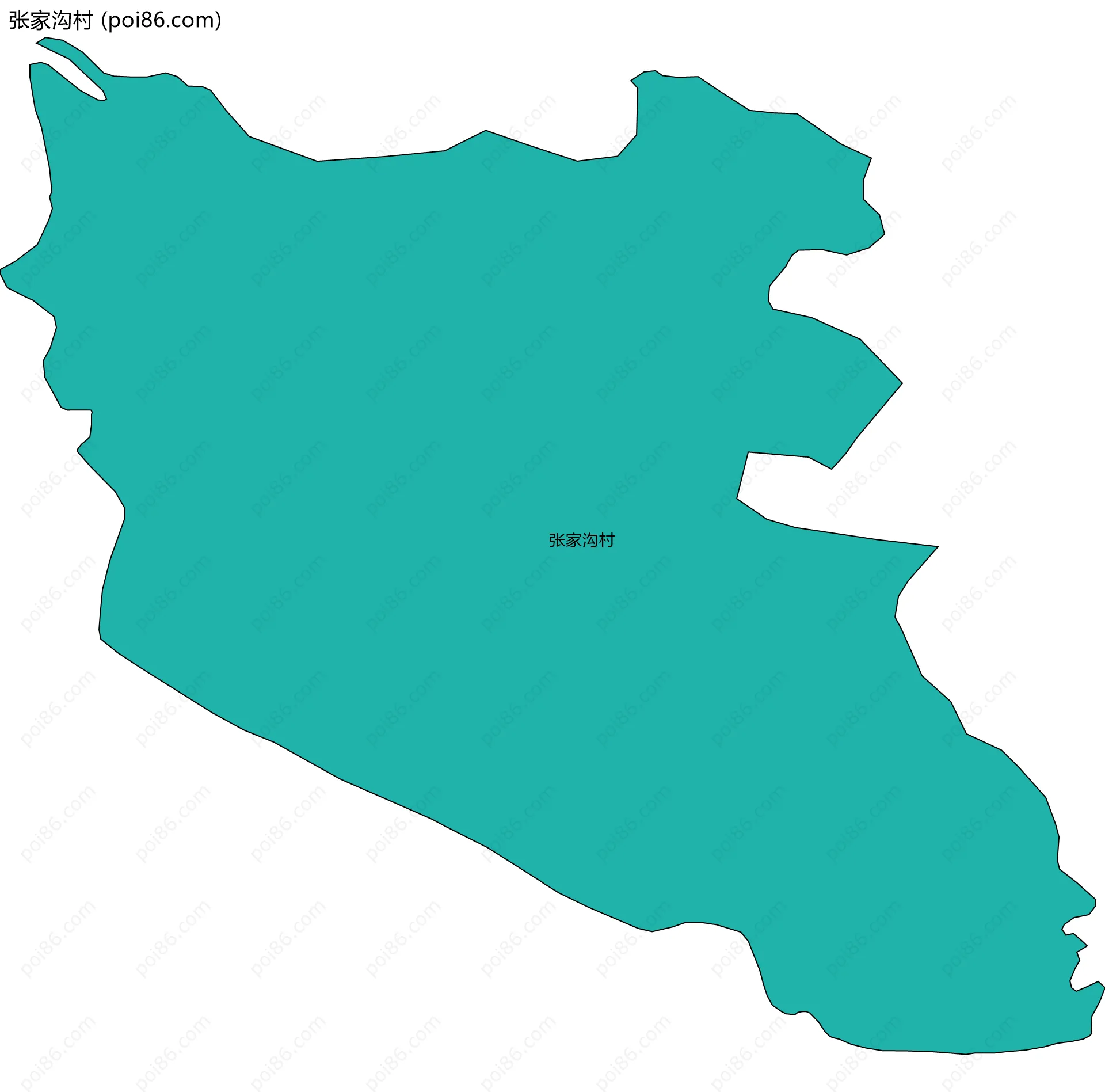 张家沟村边界地图