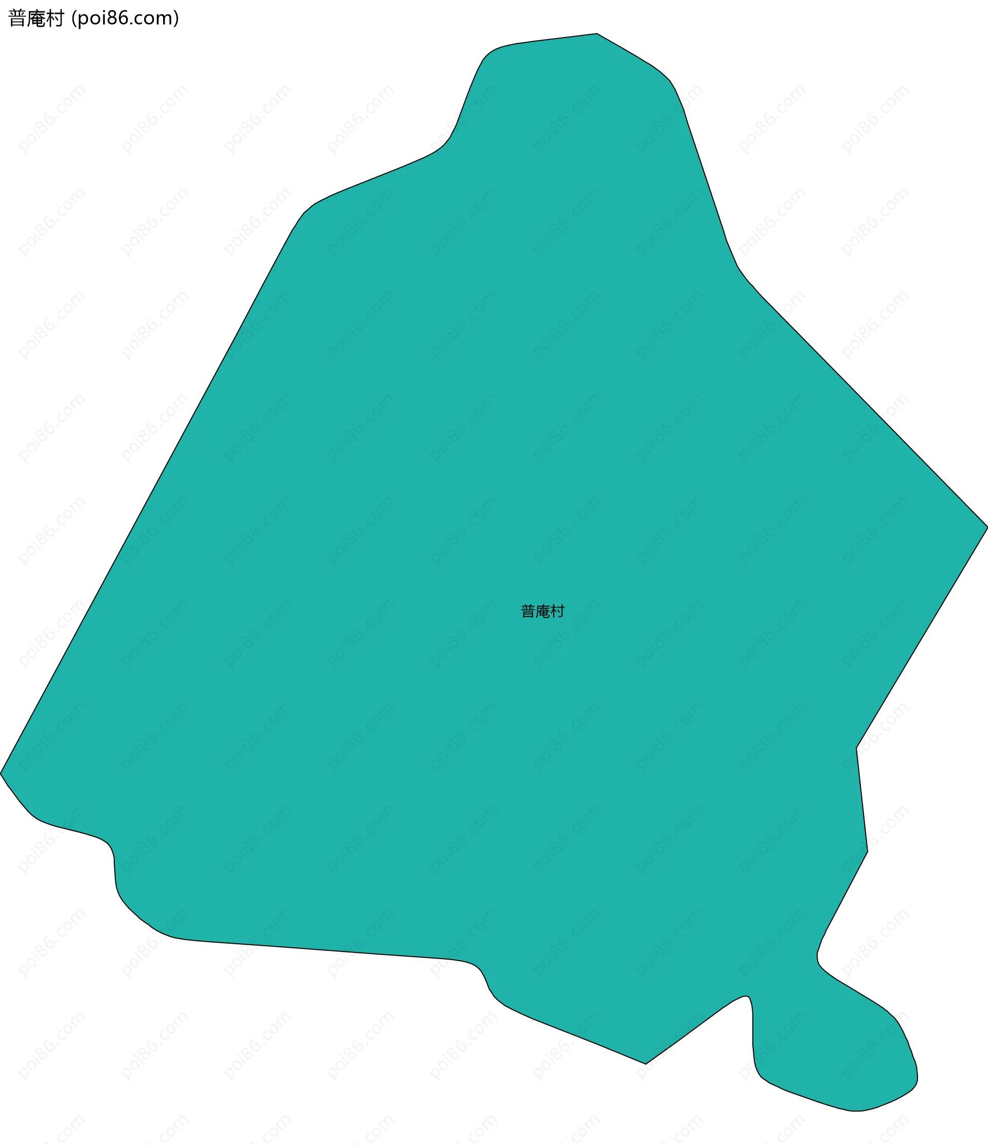 普庵村边界地图