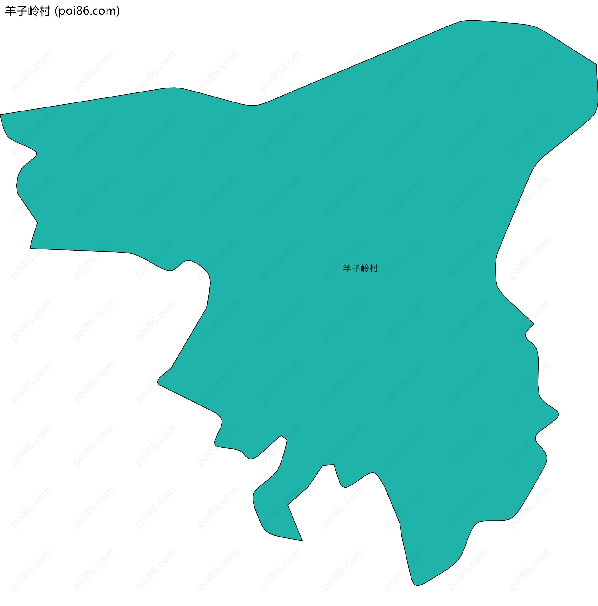 羊子岭村边界地图