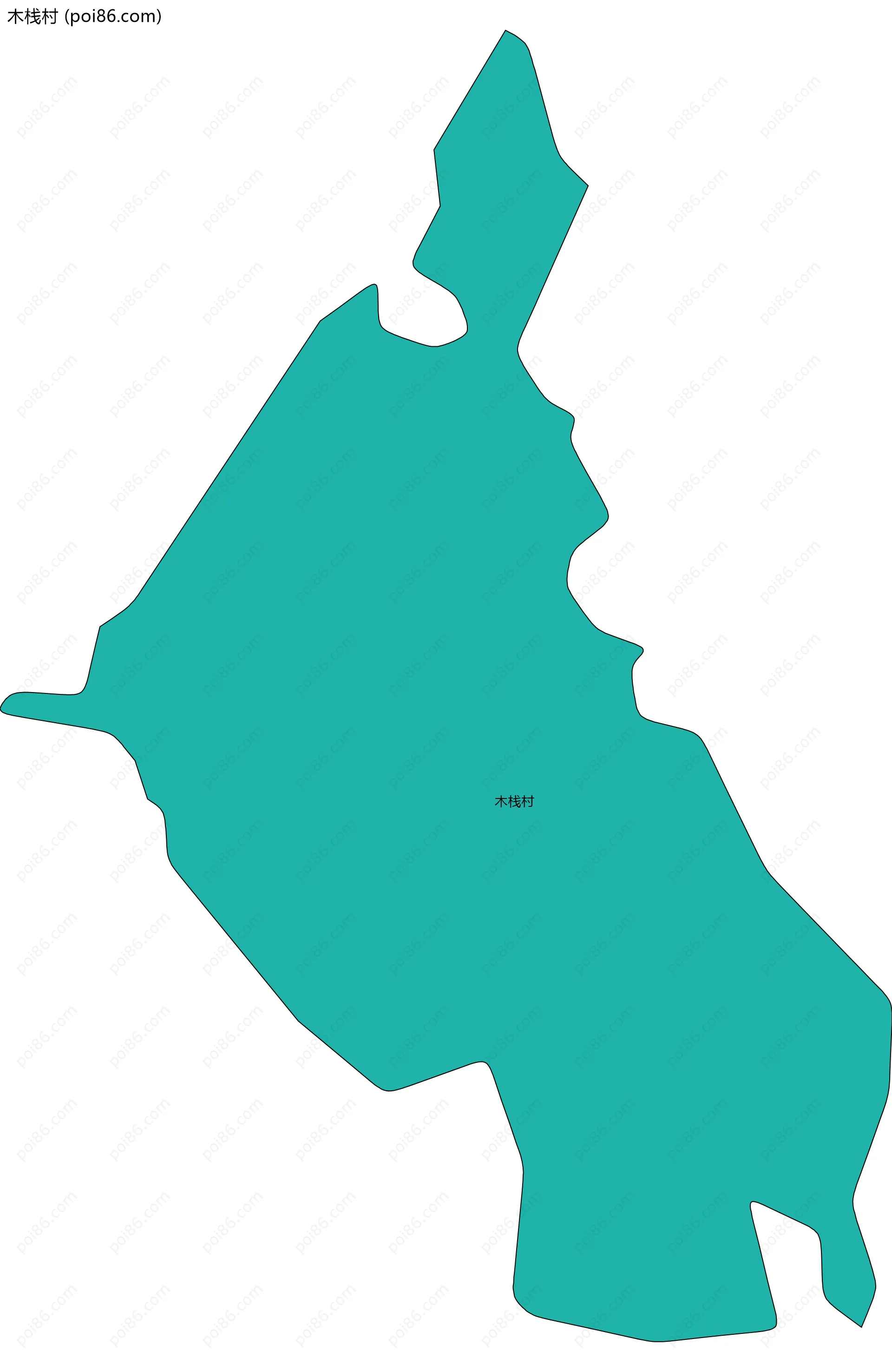 木栈村边界地图