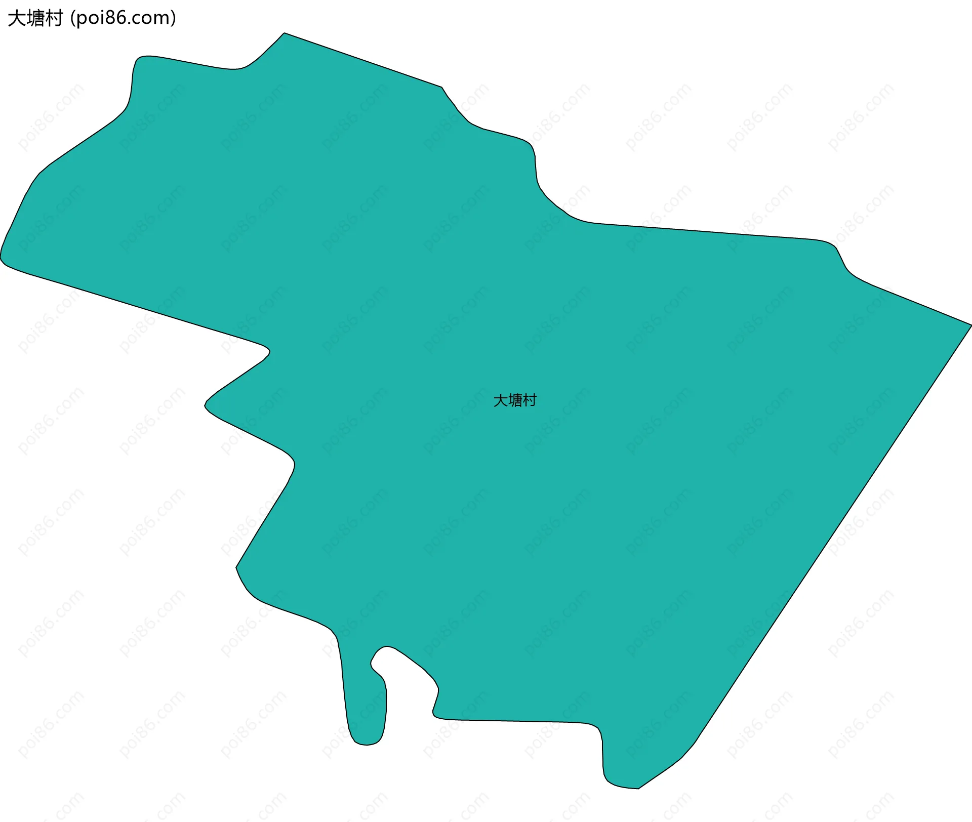 大塘村边界地图