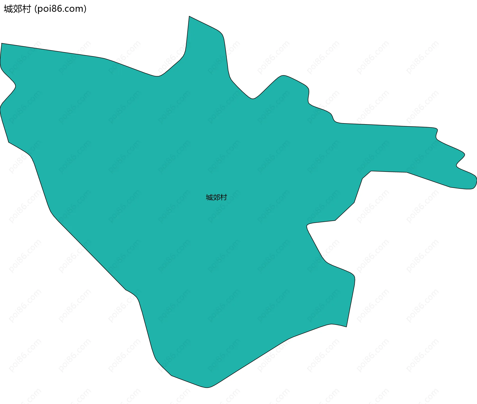 城郊村边界地图
