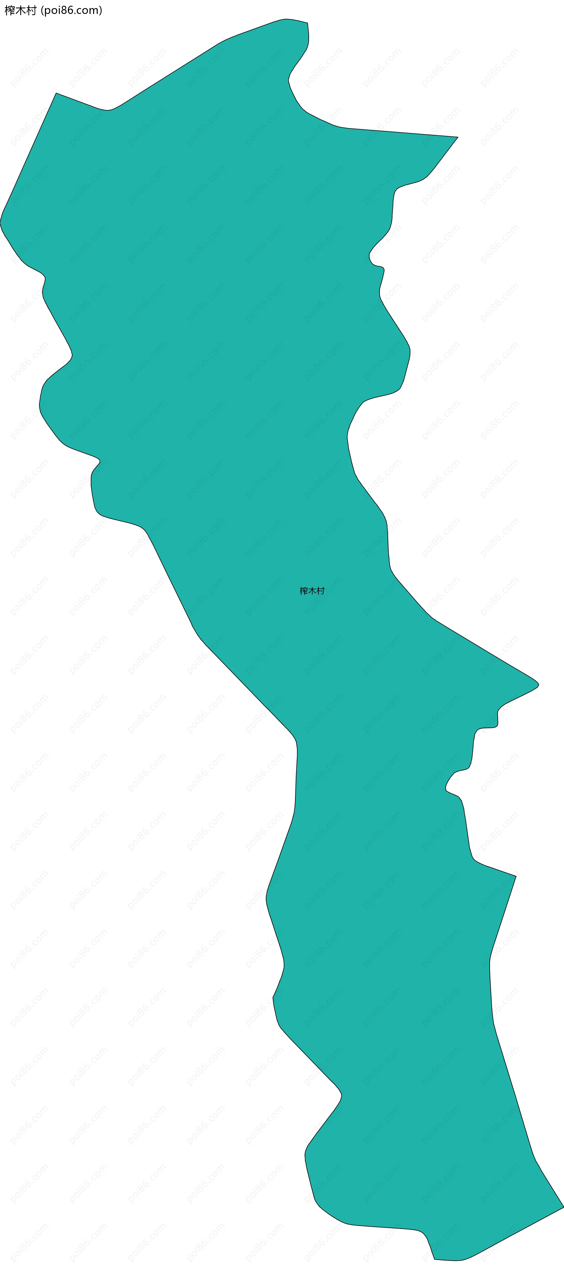 榨木村边界地图