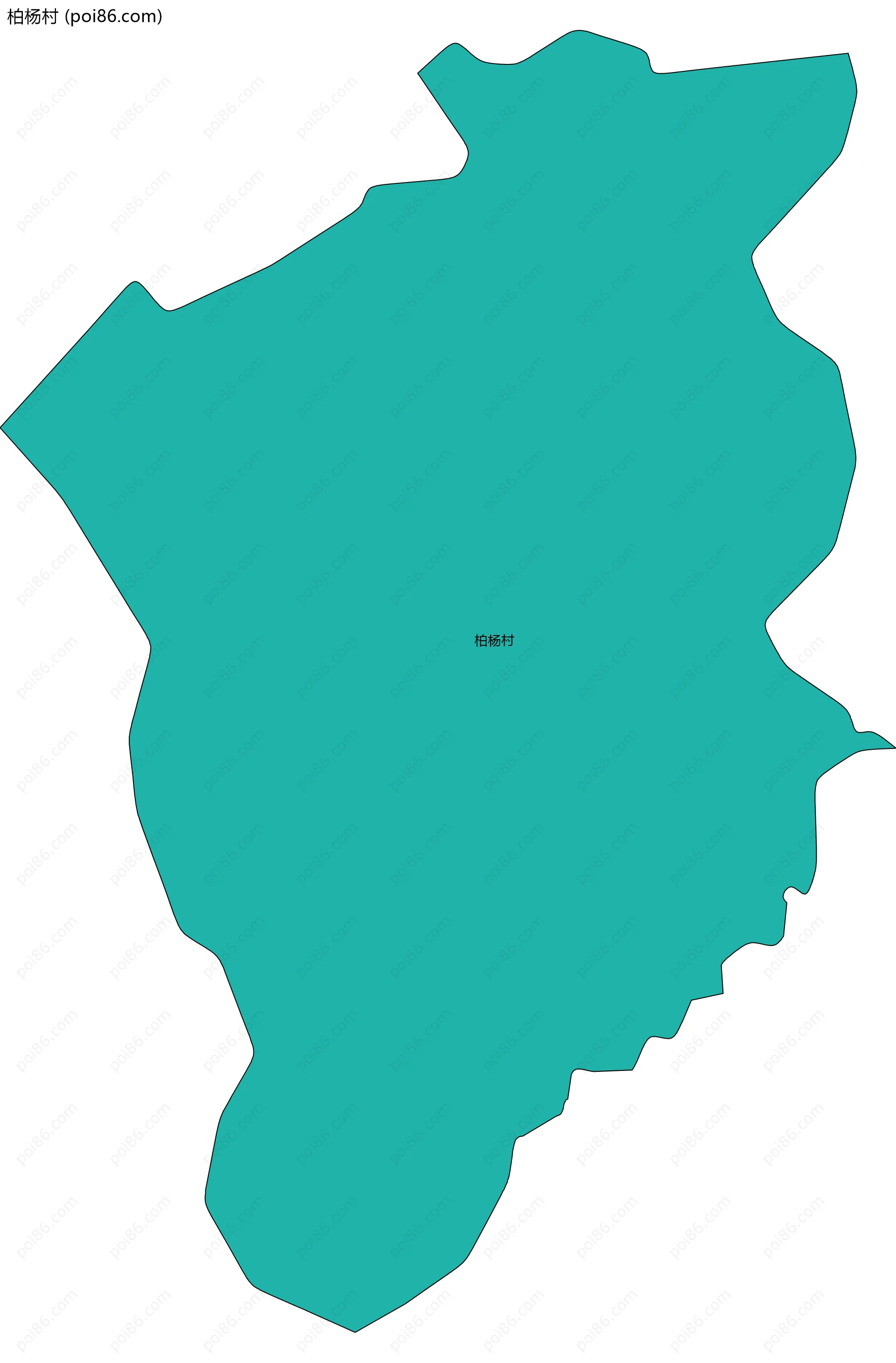 柏杨村边界地图