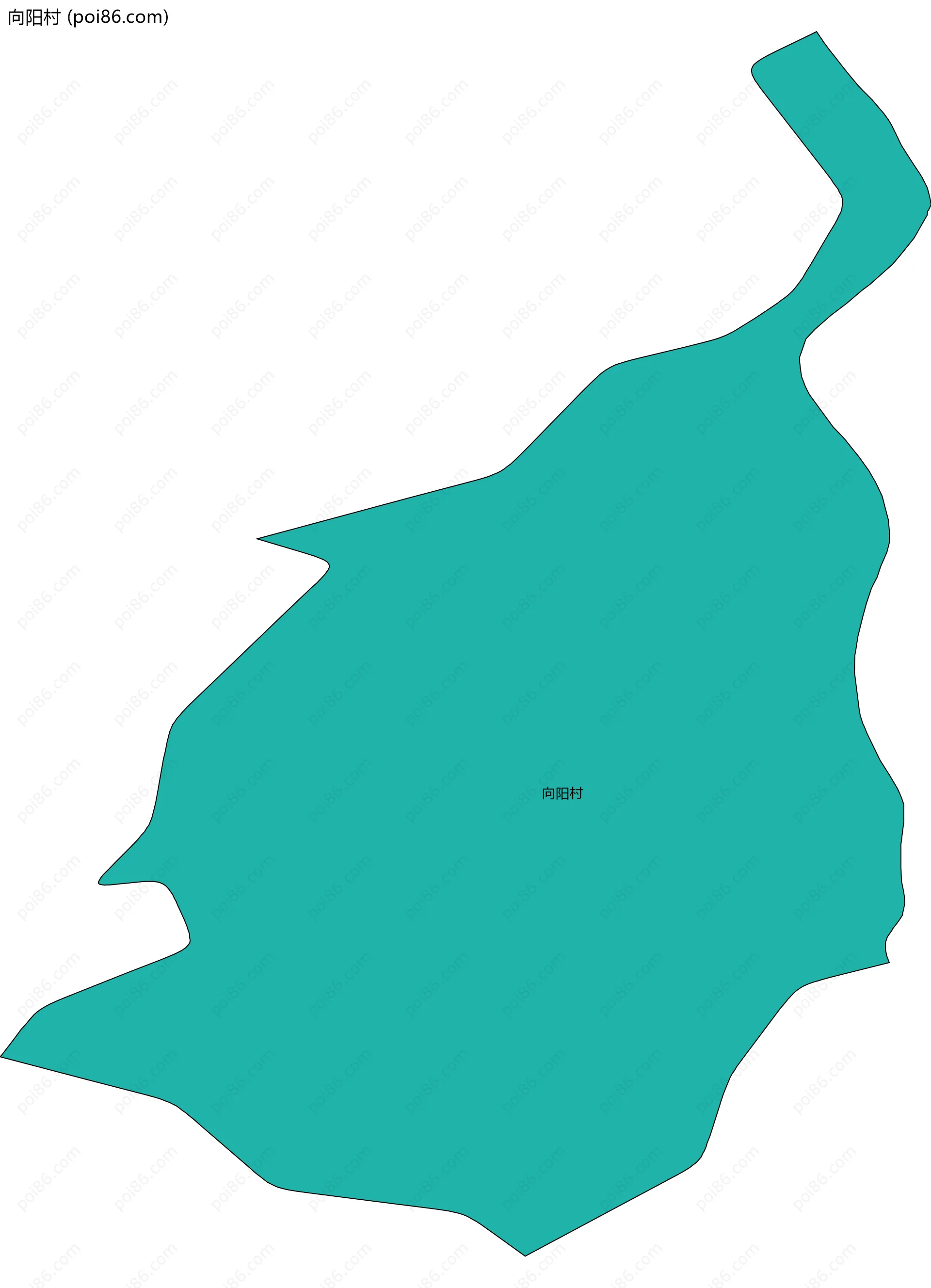 向阳村边界地图