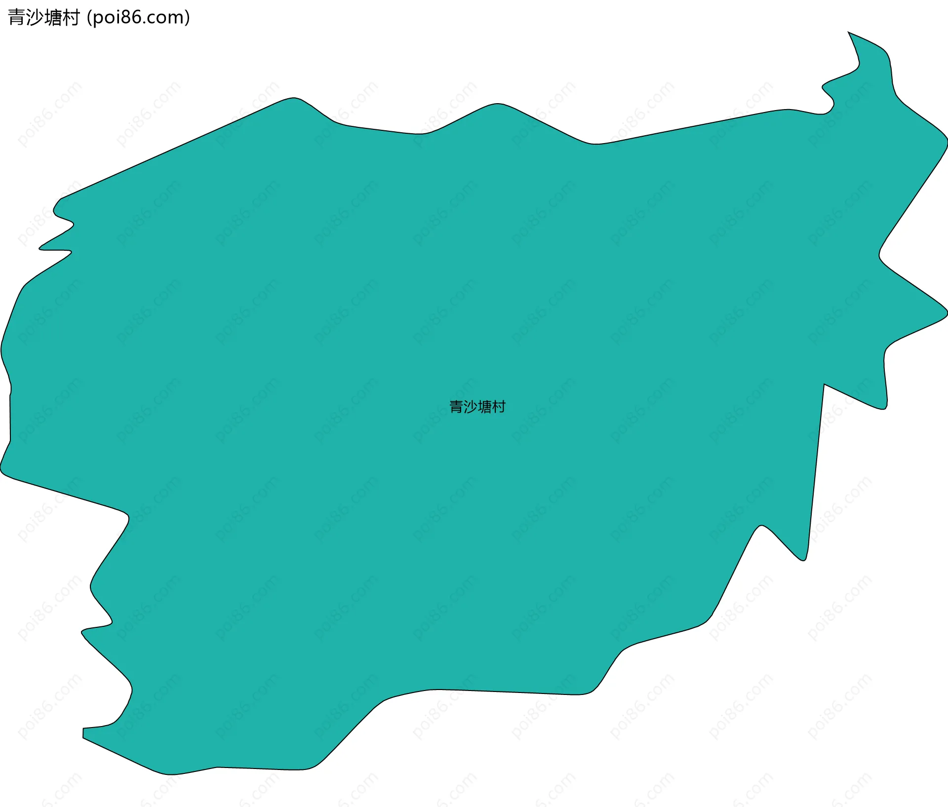 青沙塘村边界地图