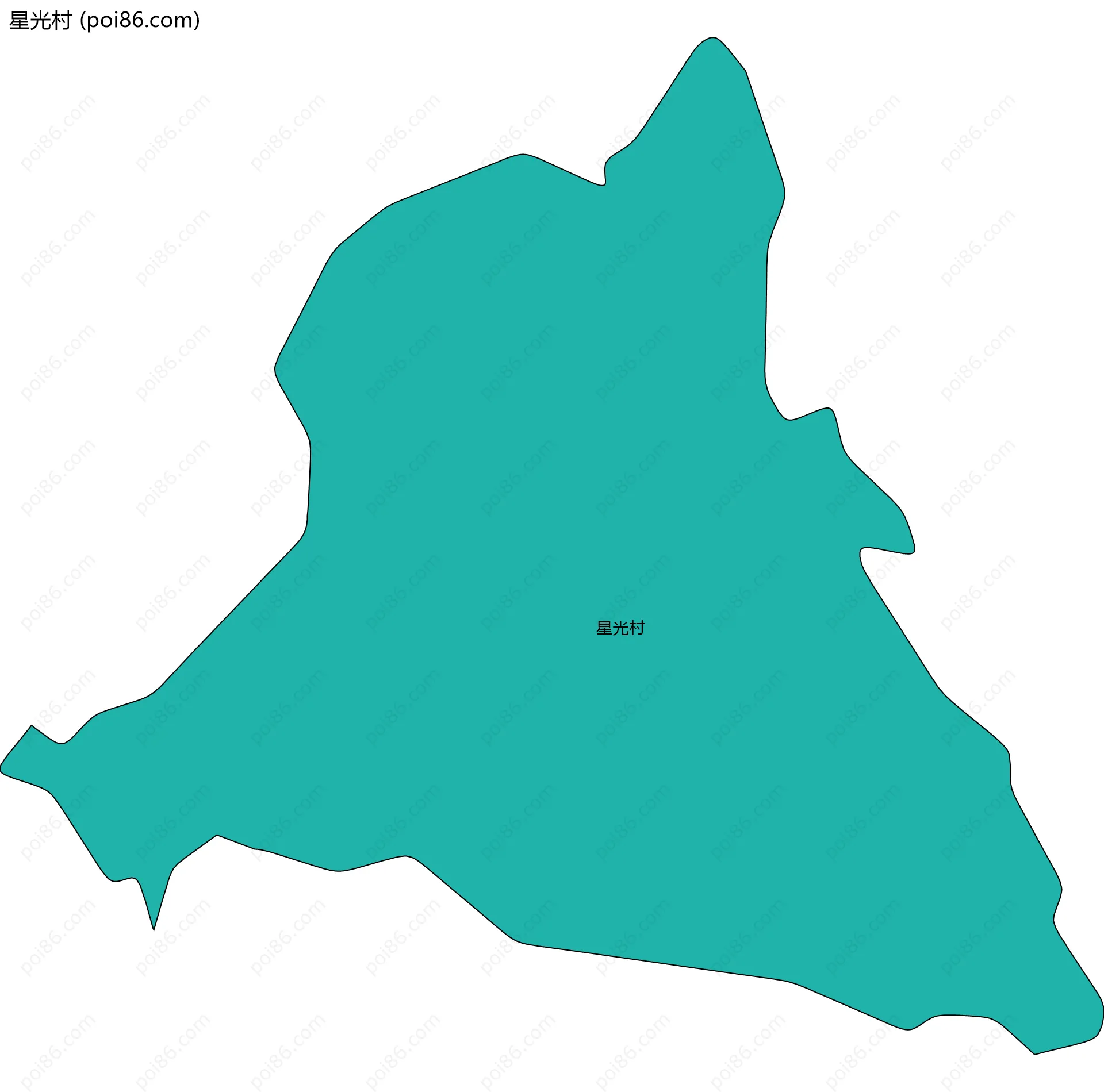 星光村边界地图