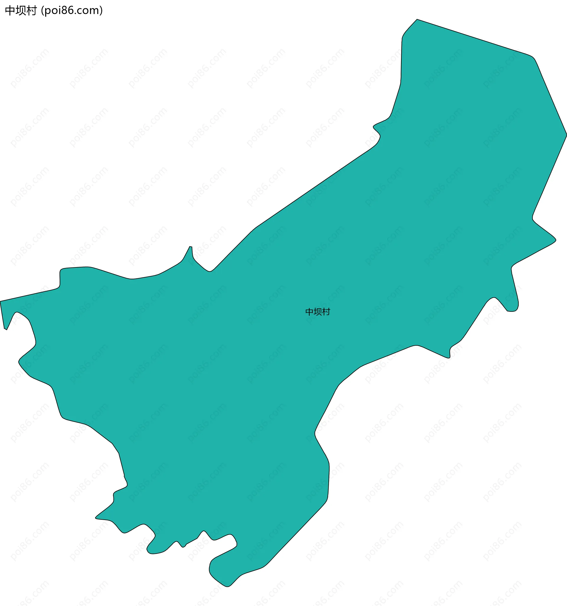 中坝村边界地图