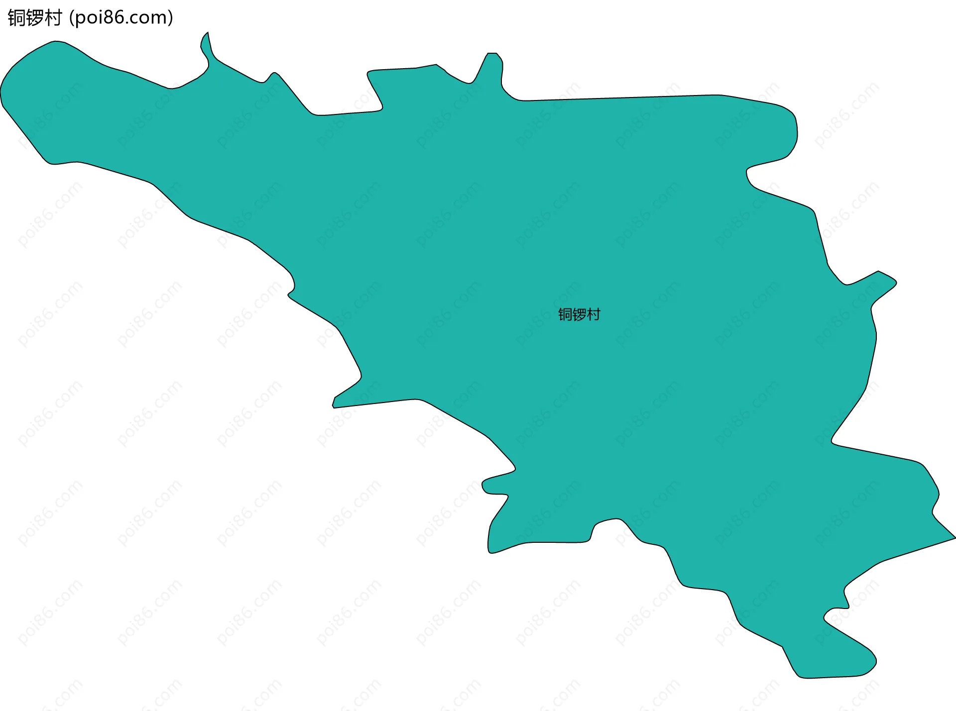 铜锣村边界地图