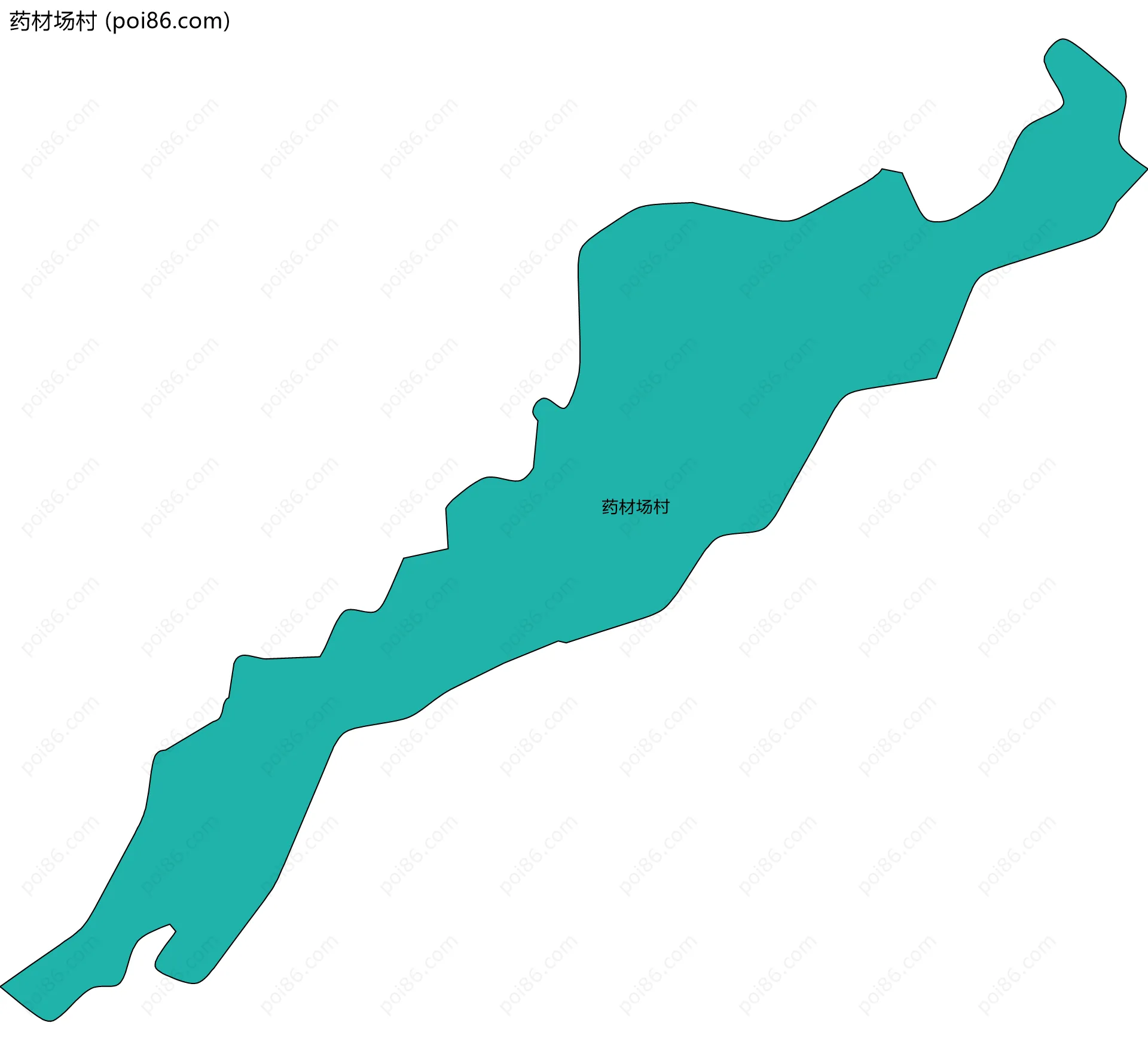 药材场村边界地图