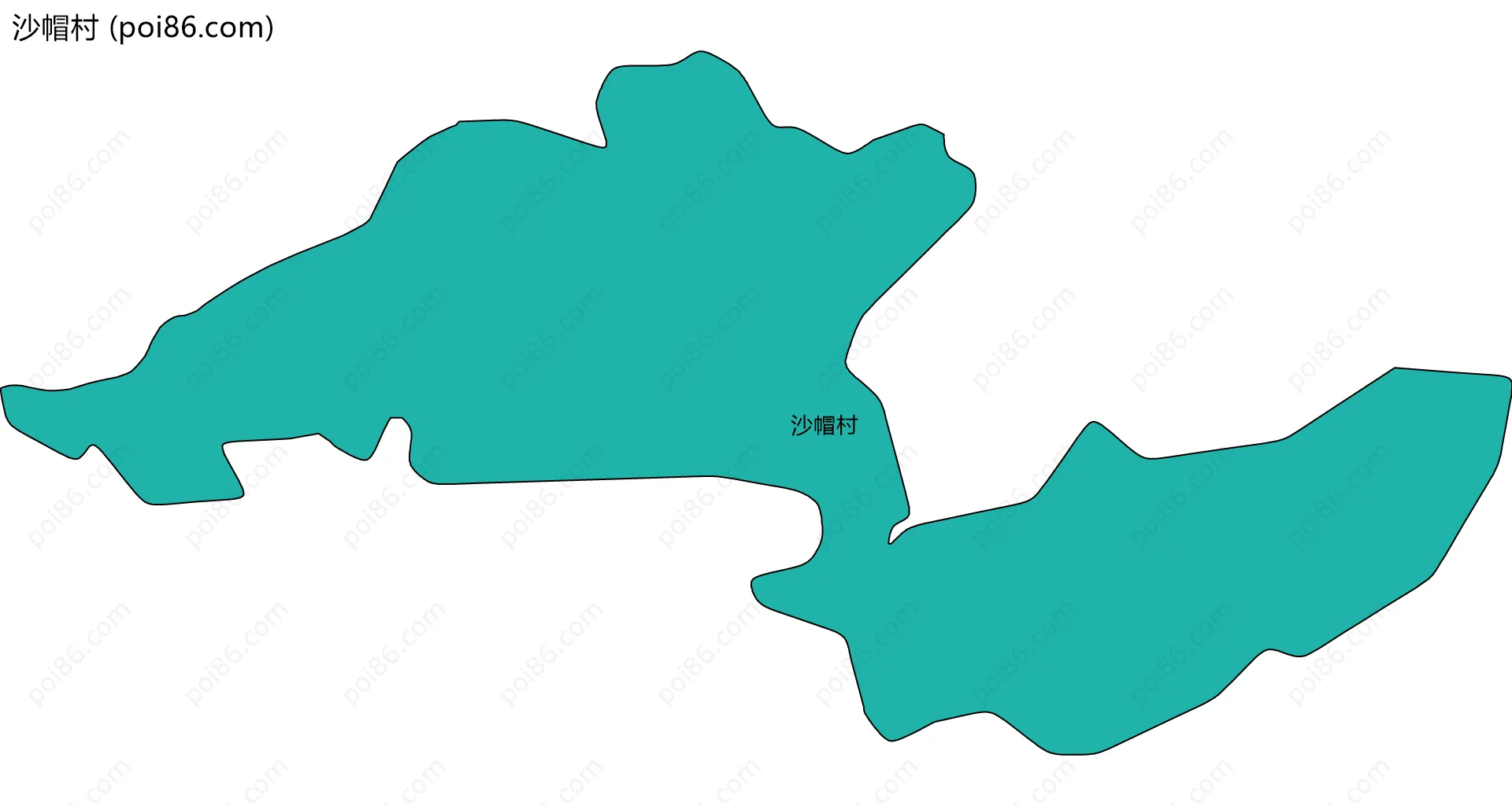 沙帽村边界地图