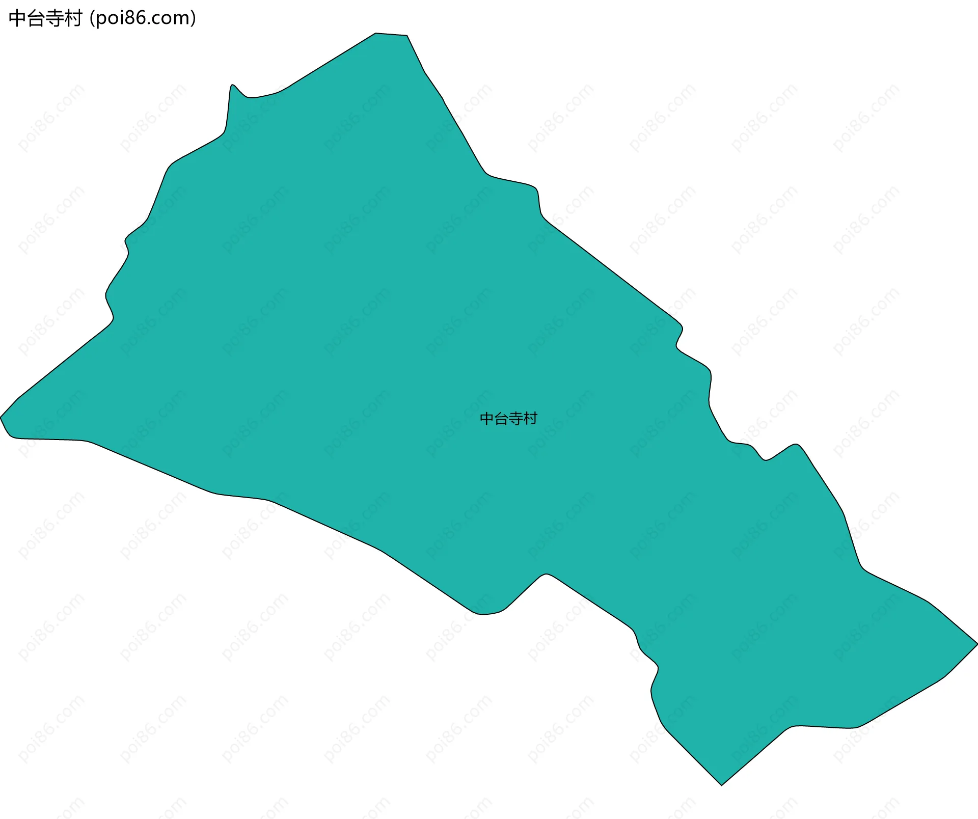 中台寺村边界地图