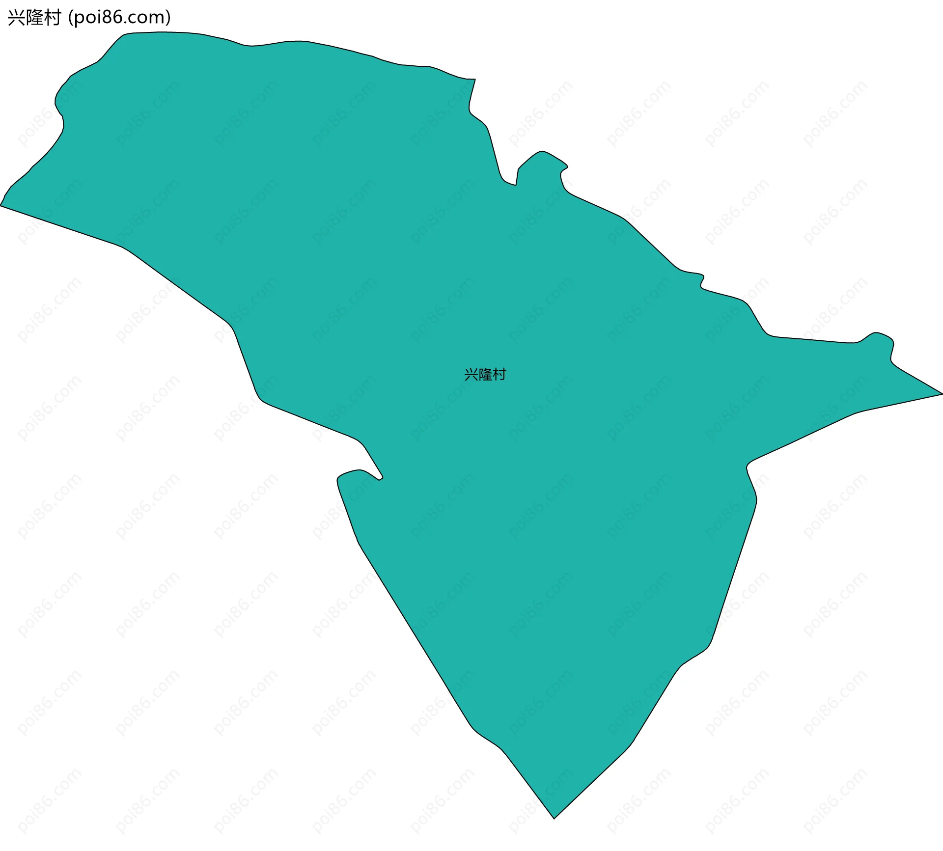 兴隆村边界地图