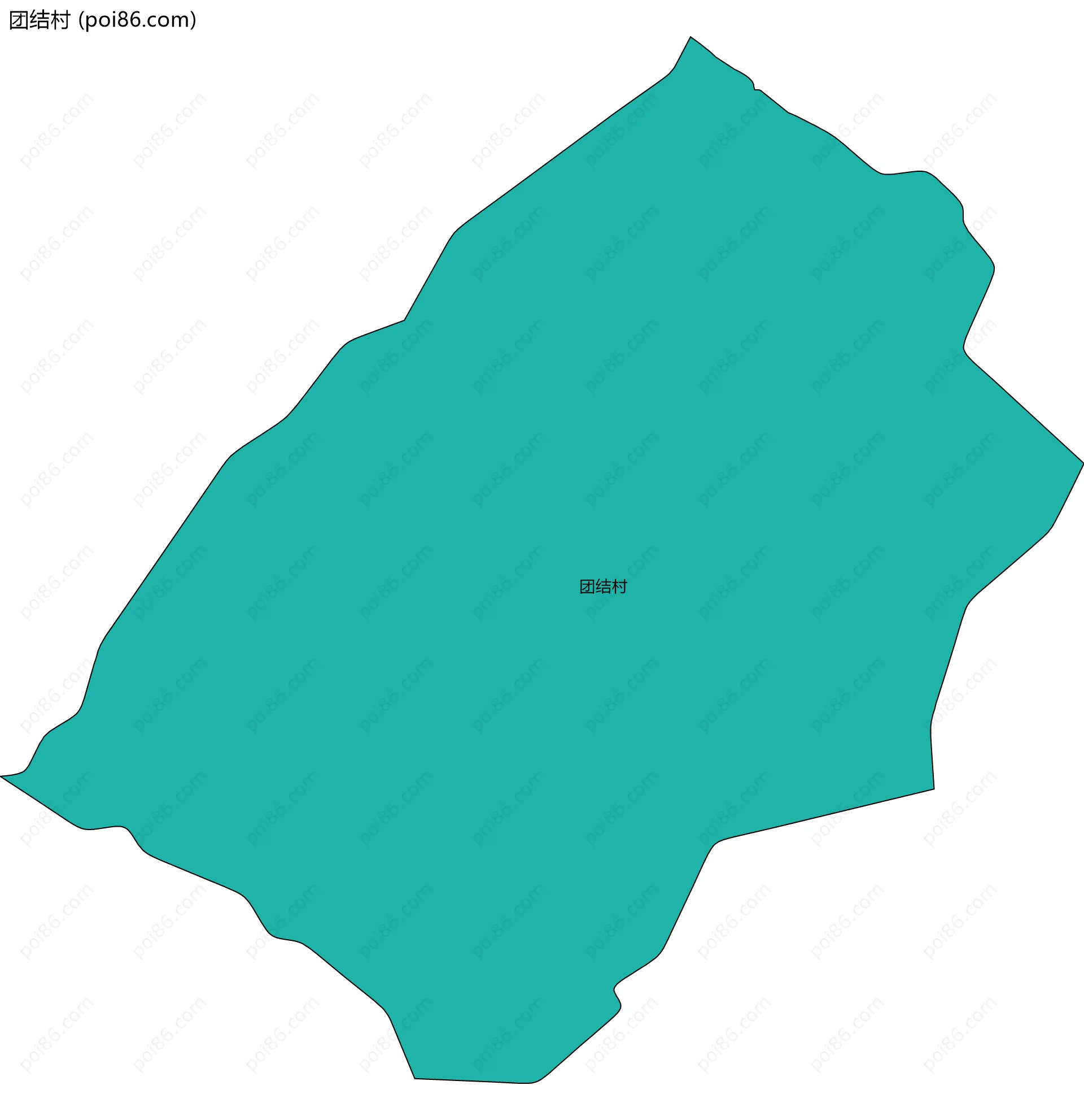 团结村边界地图