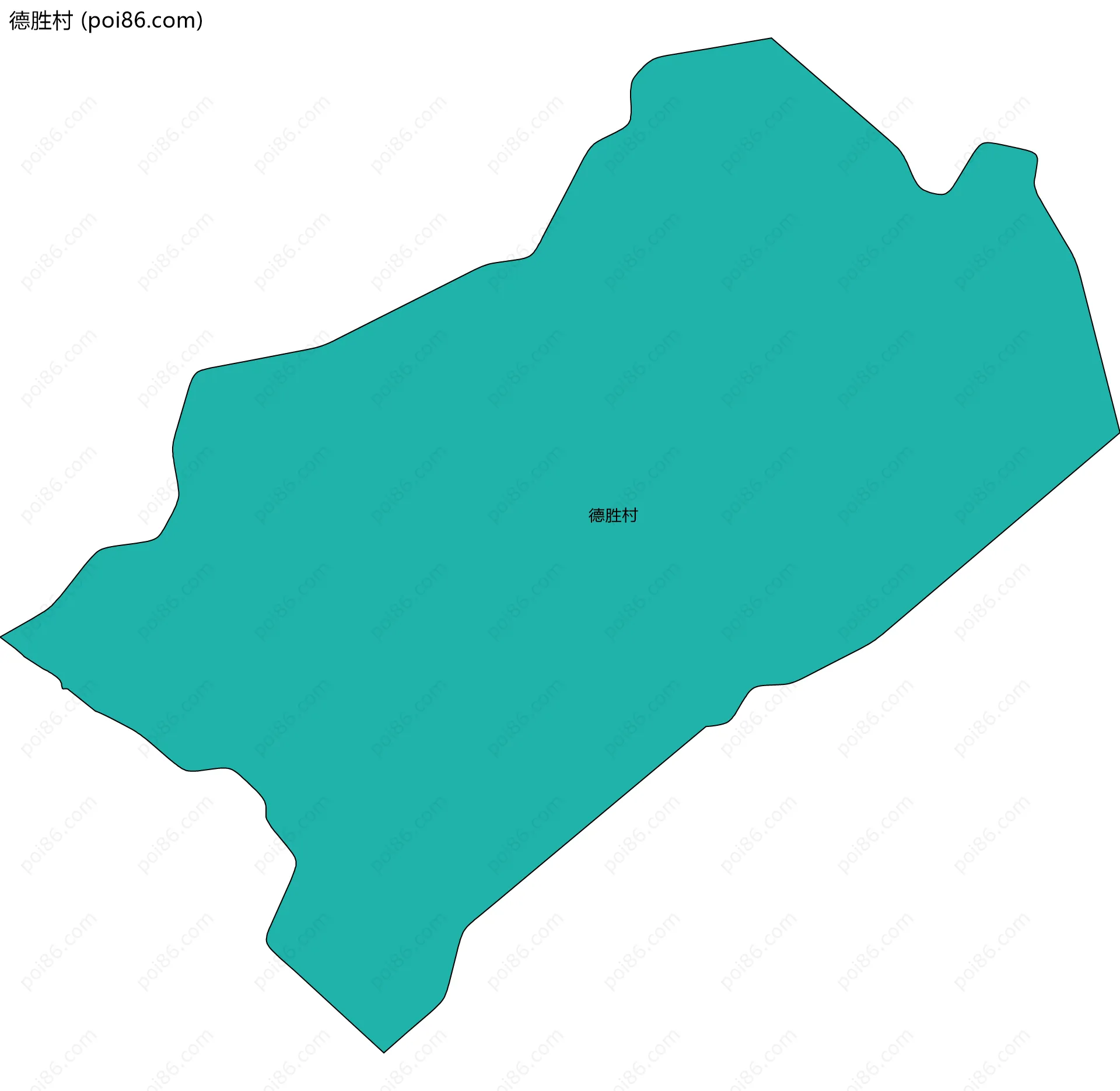 德胜村边界地图