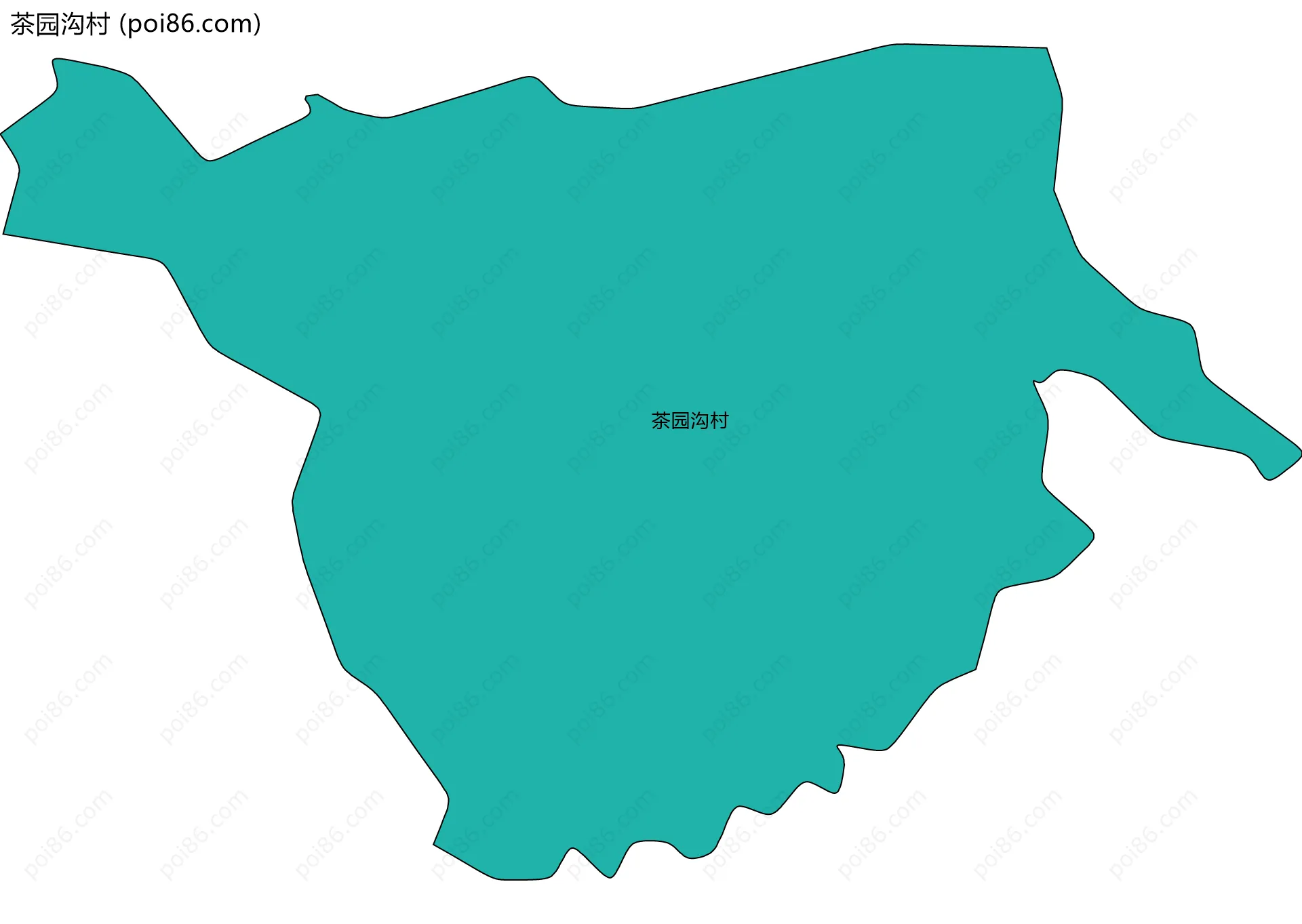 茶园沟村边界地图