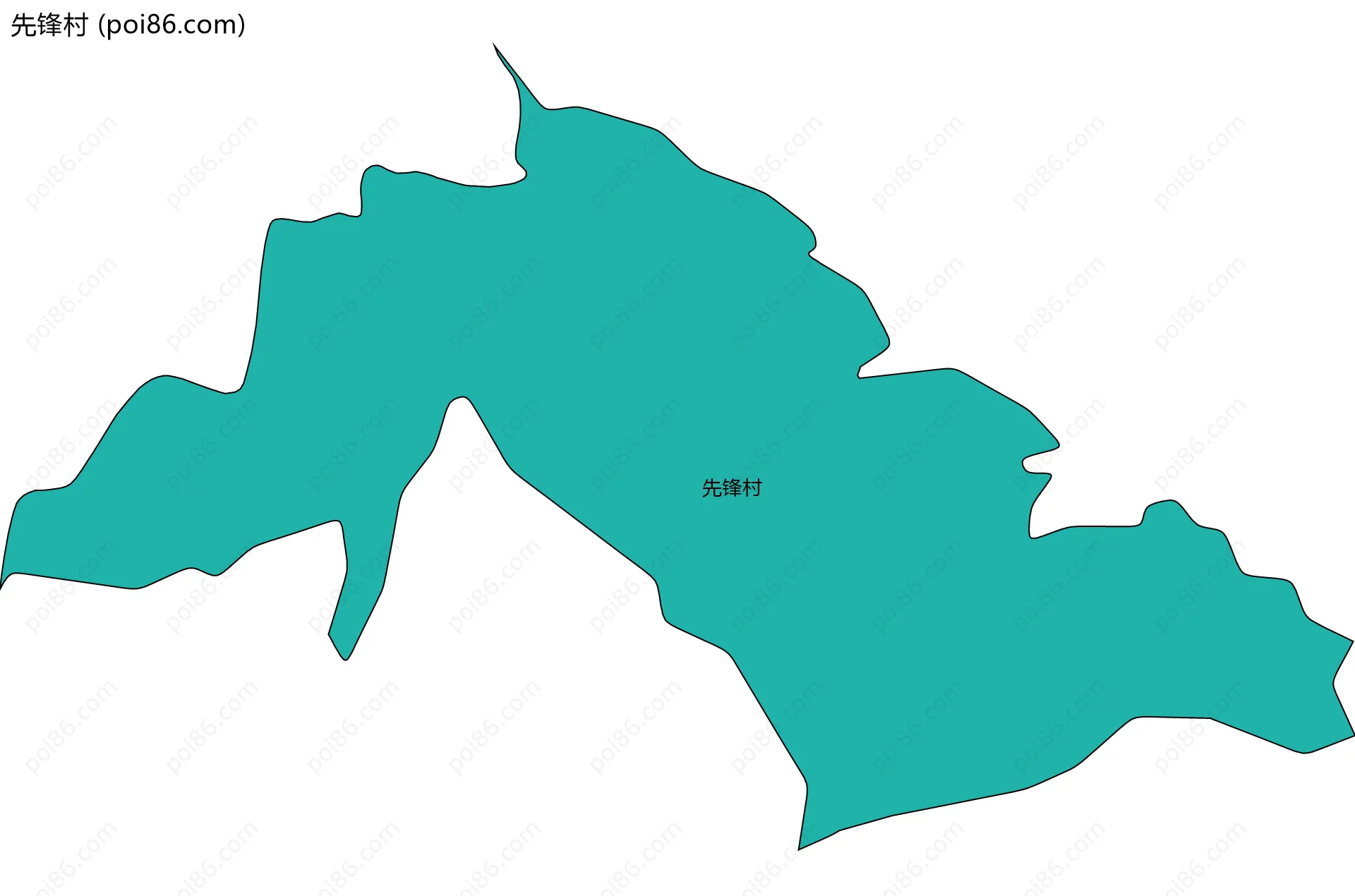 先锋村边界地图