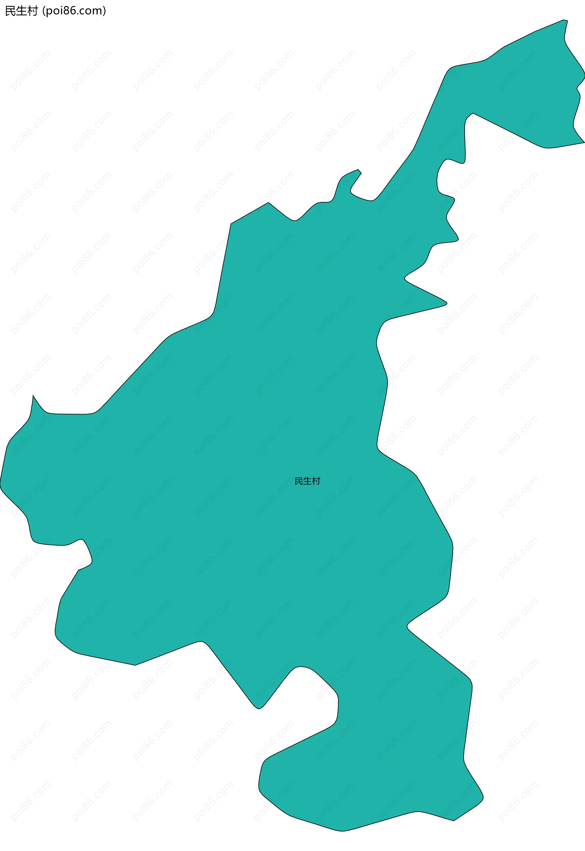 民生村边界地图