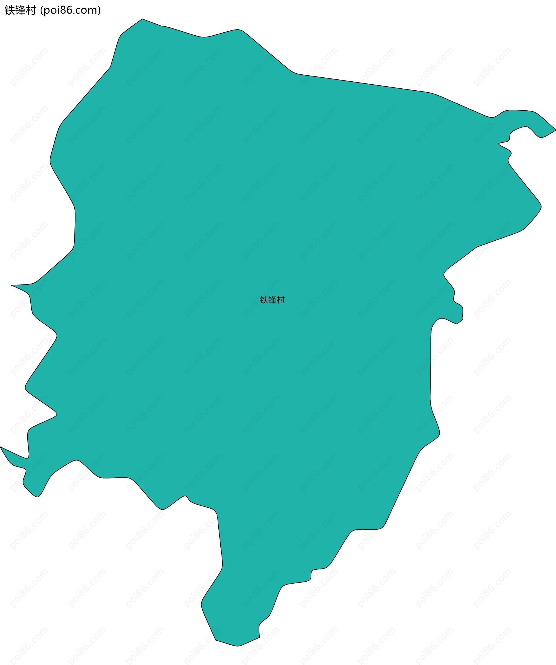 铁锋村边界地图