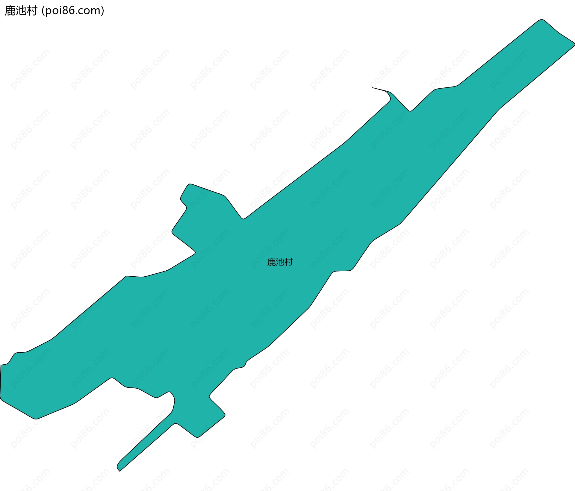 鹿池村边界地图