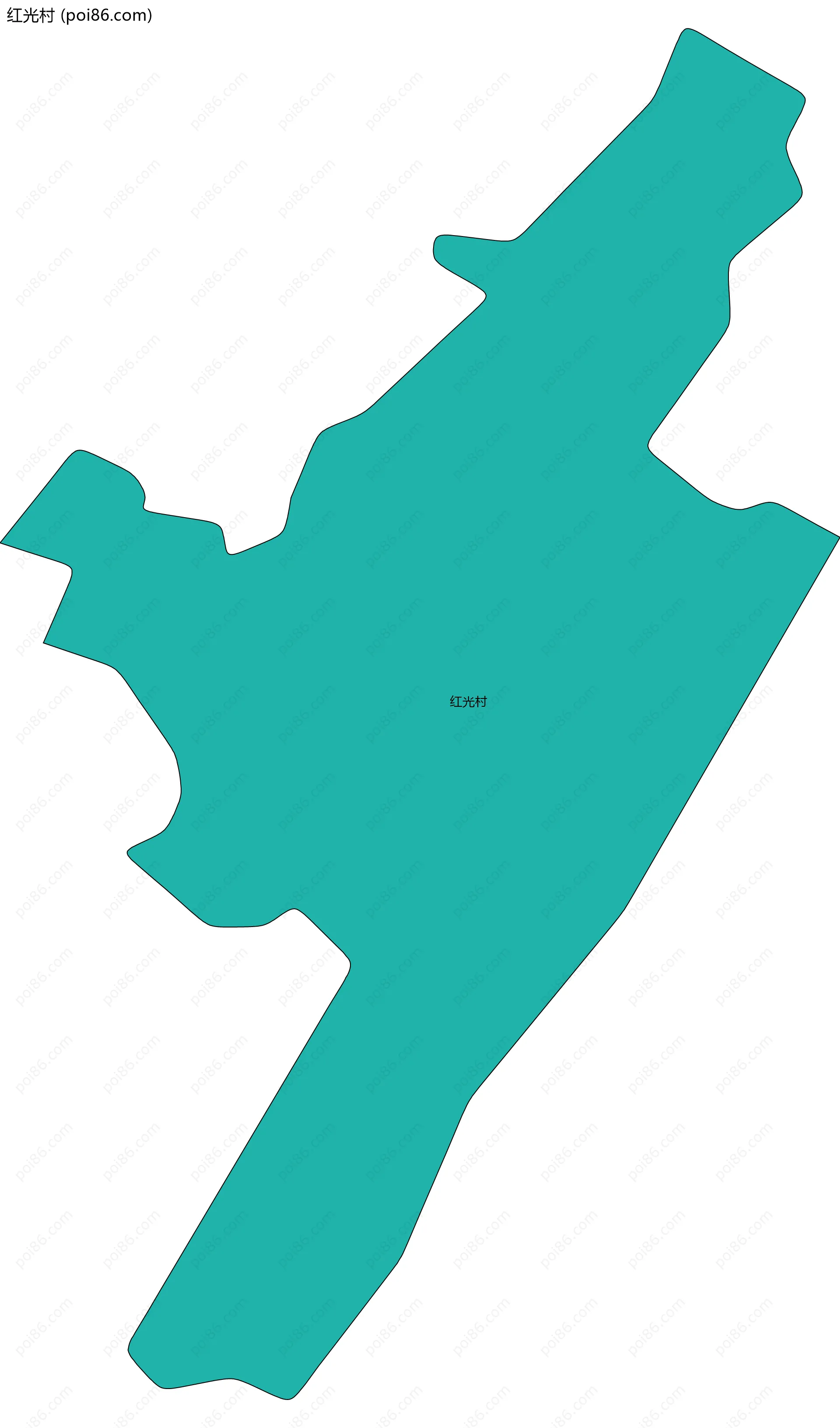 红光村边界地图