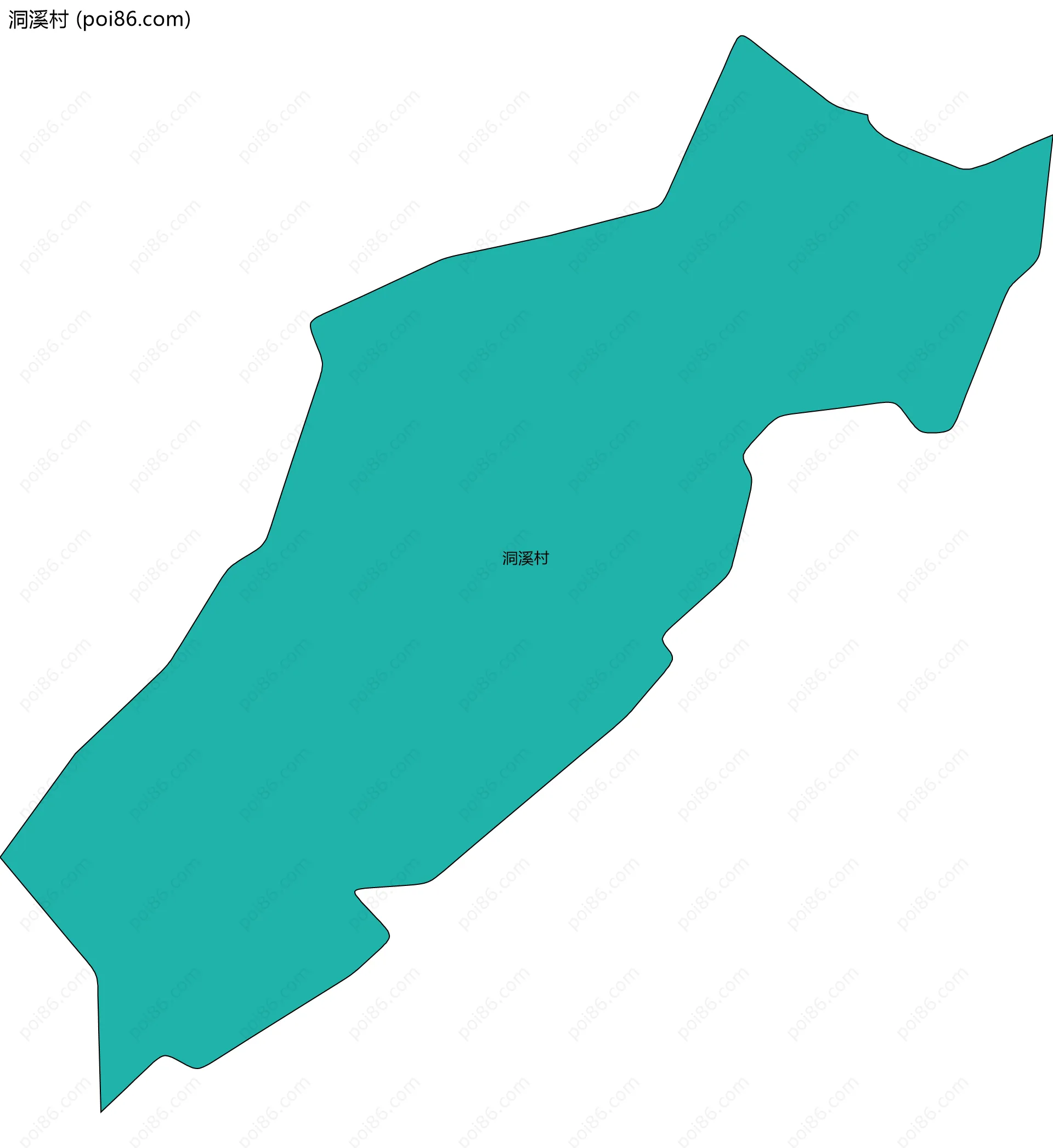 洞溪村边界地图