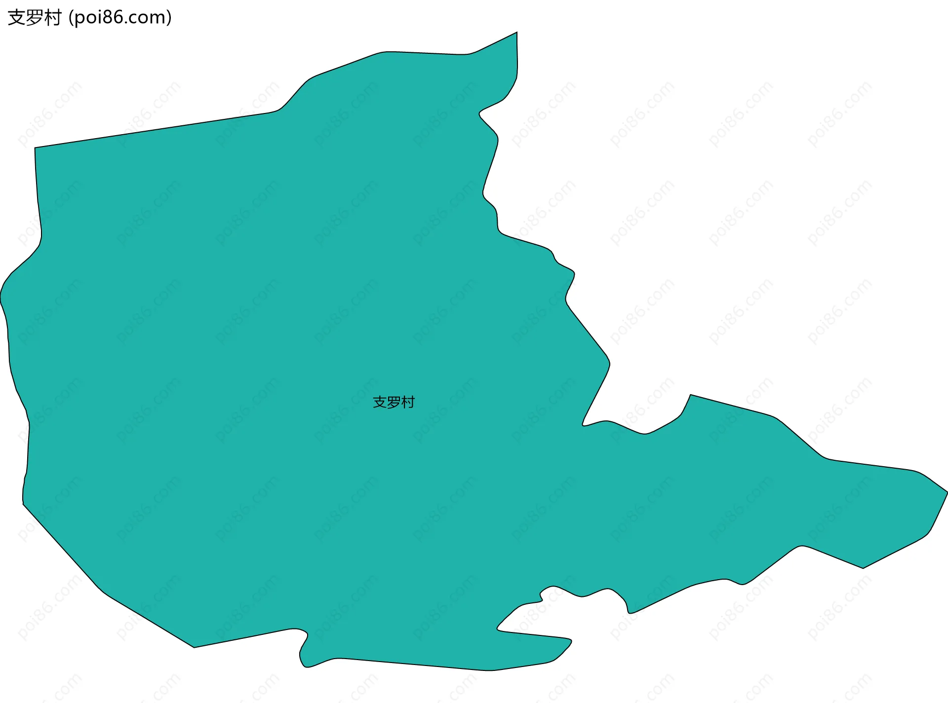 支罗村边界地图