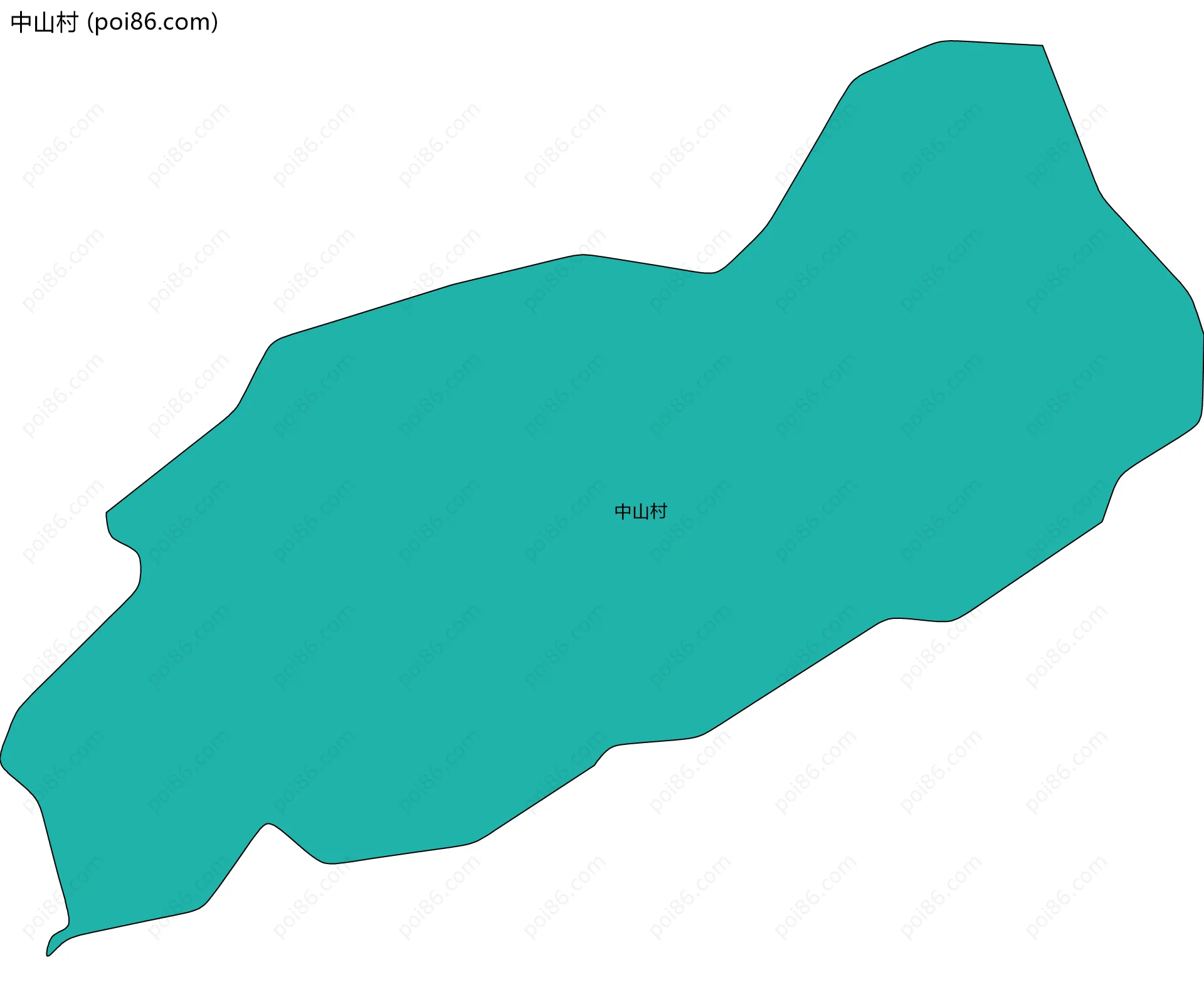 中山村边界地图