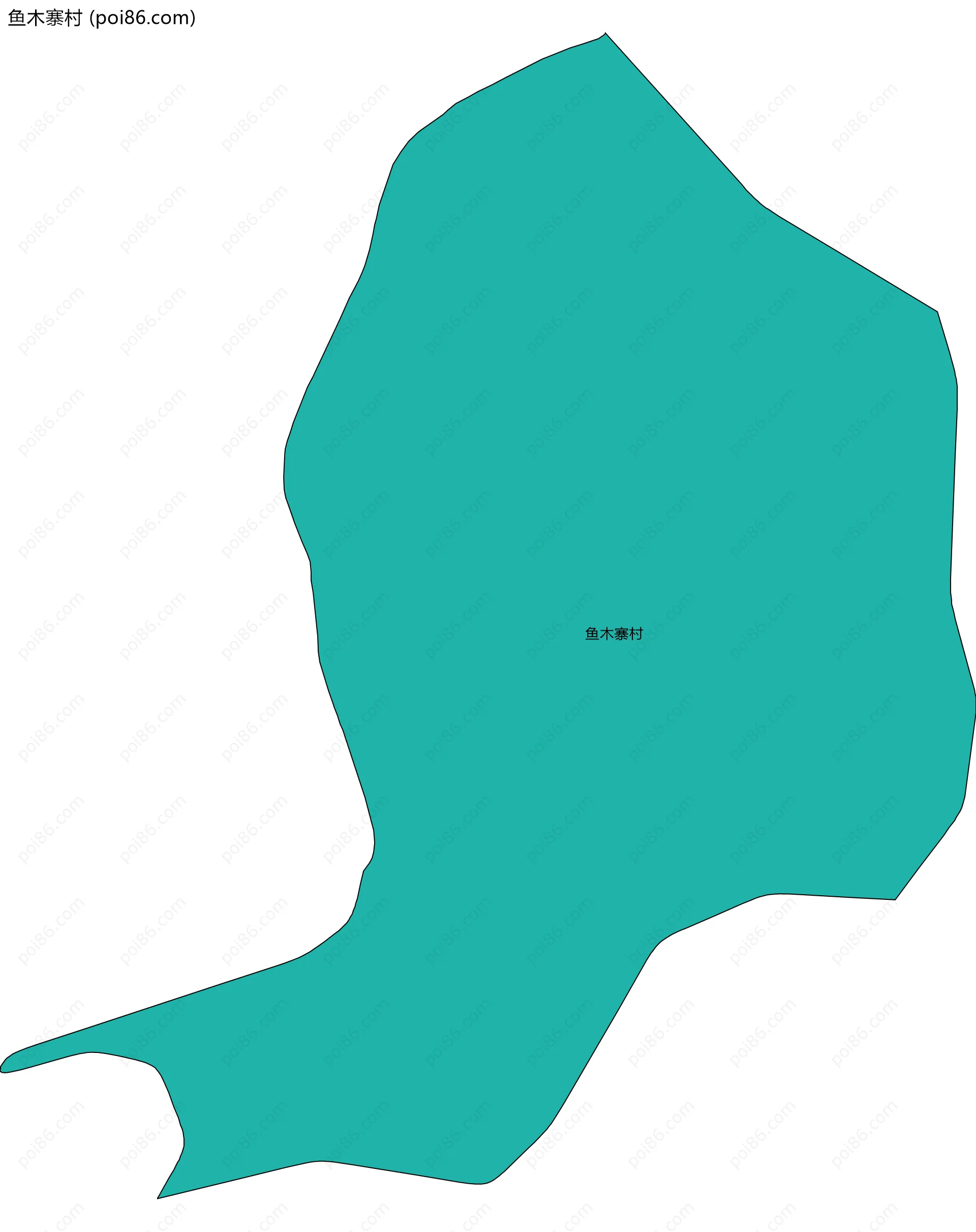 鱼木寨村边界地图