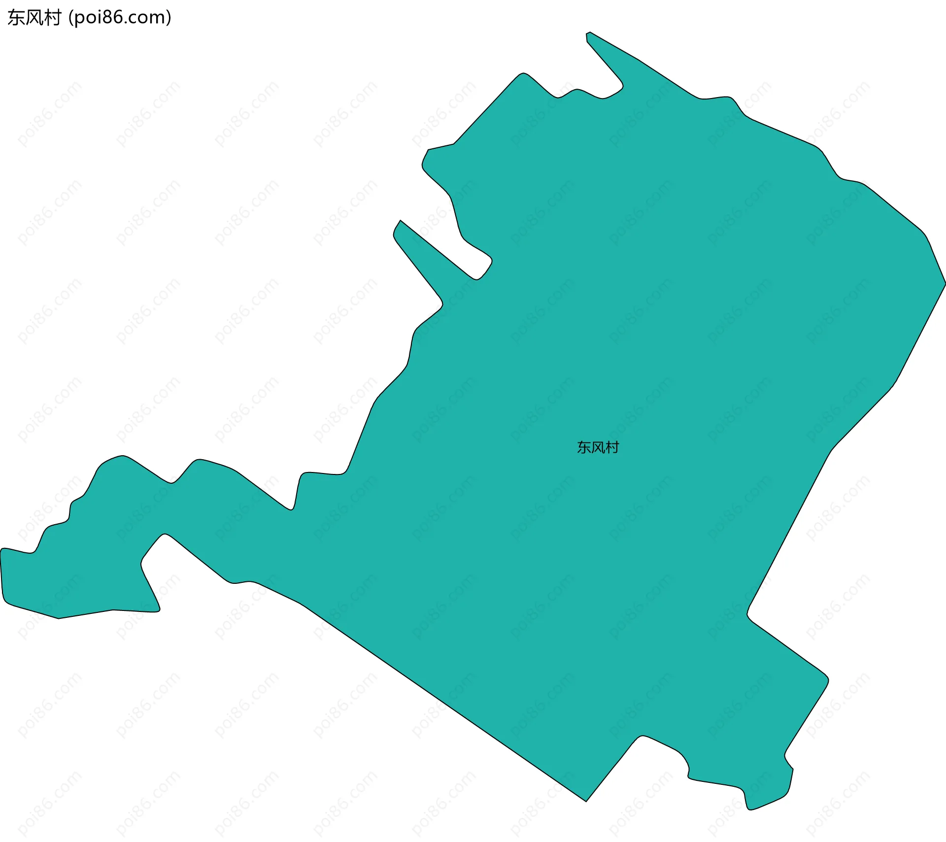 东风村边界地图