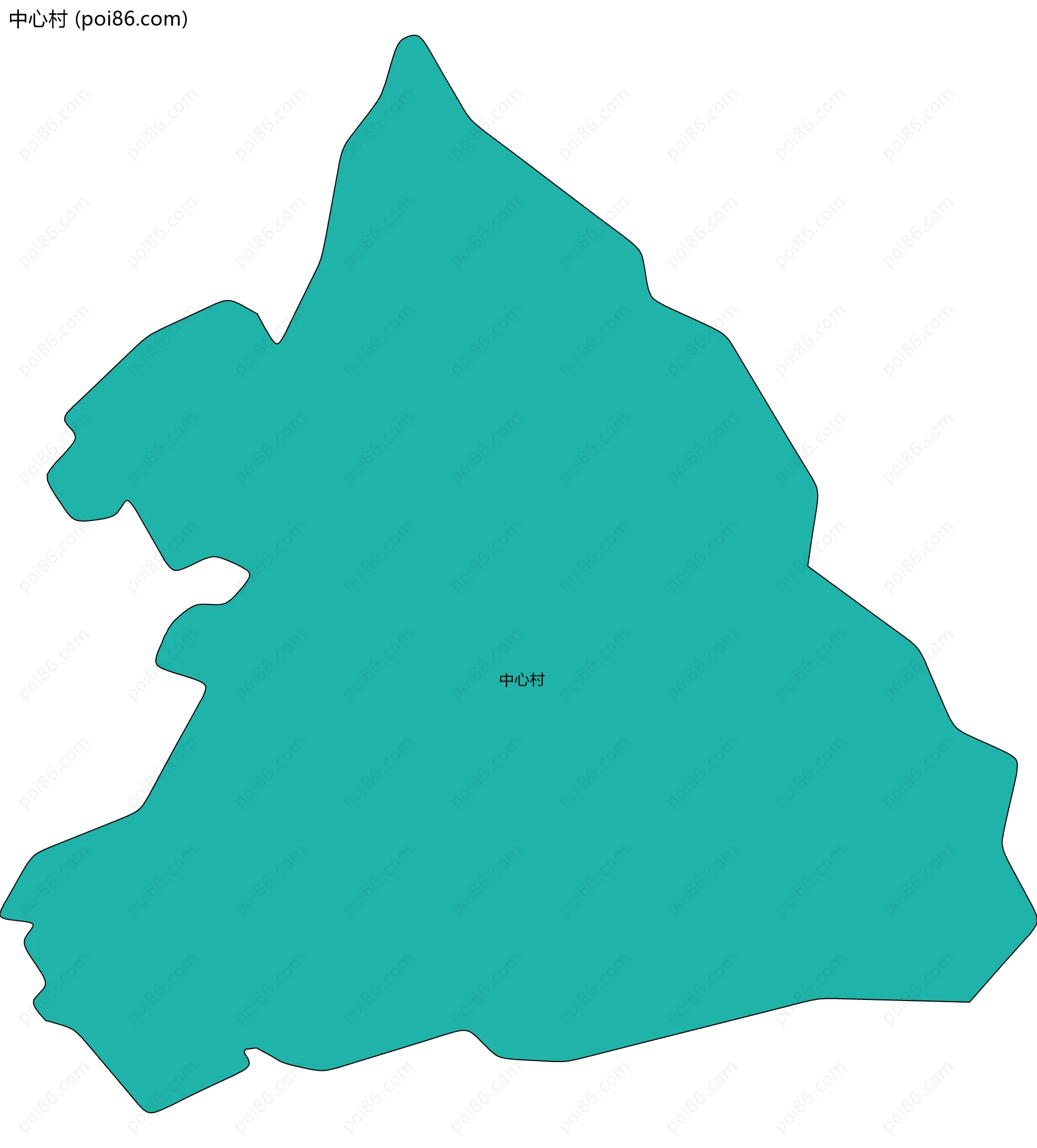 中心村边界地图