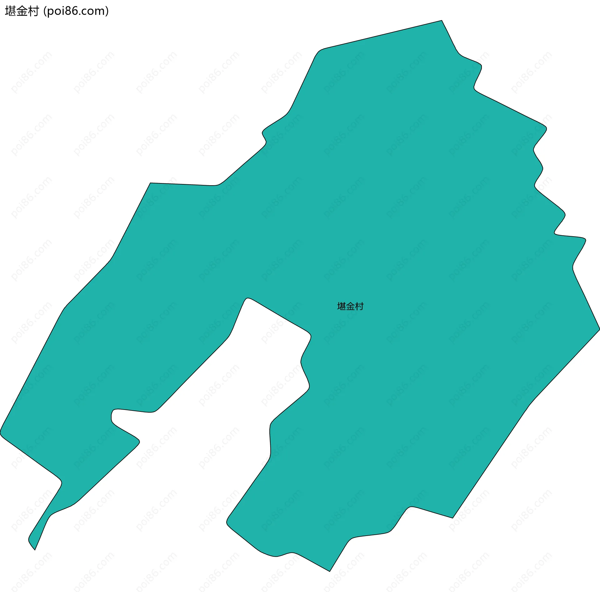 堪金村边界地图