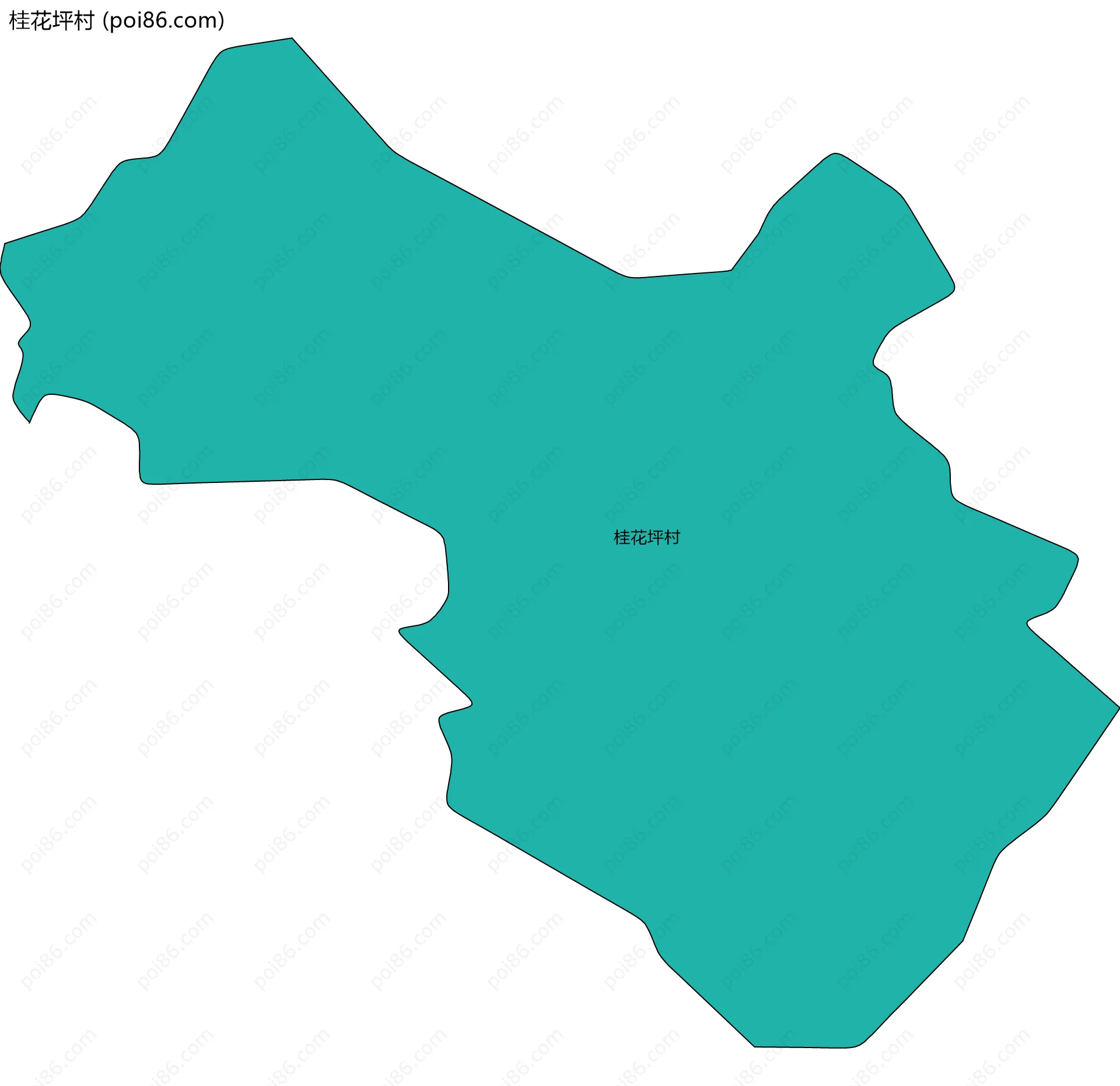 桂花坪村边界地图