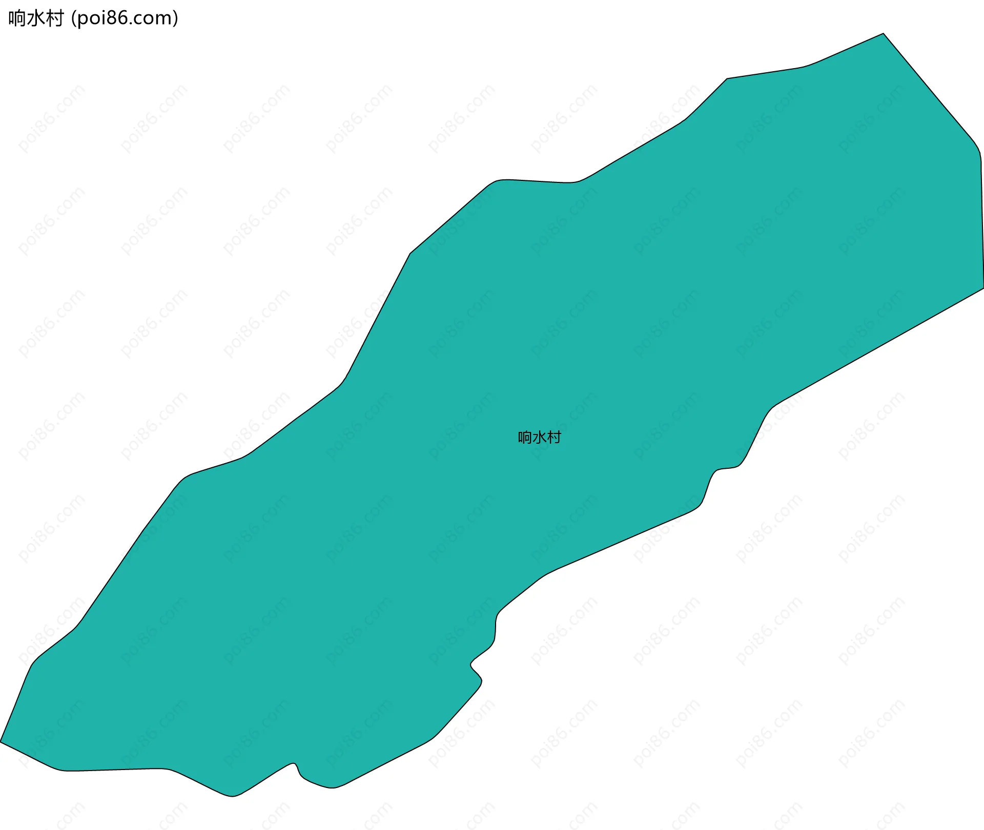响水村边界地图