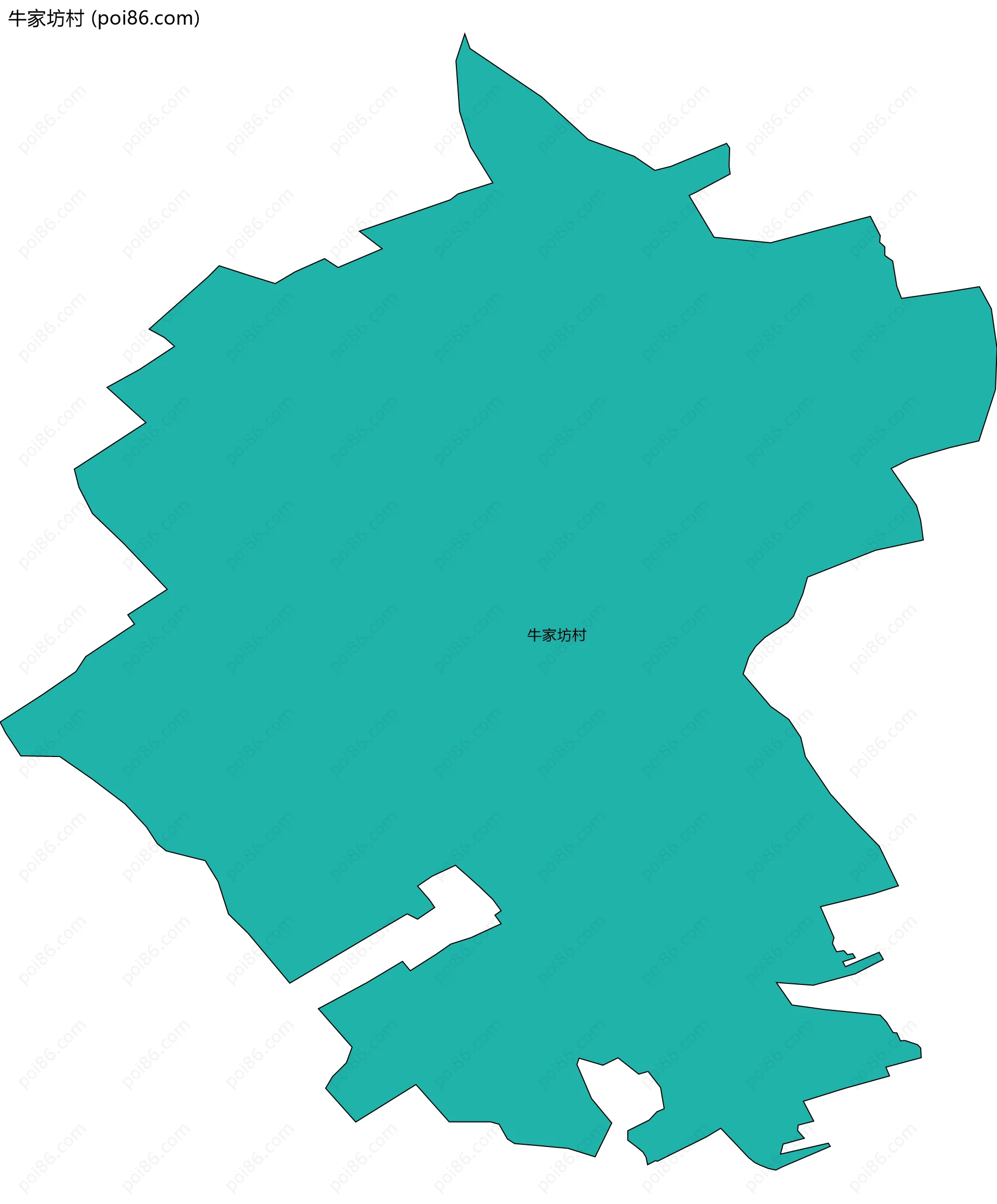 牛家坊村边界地图