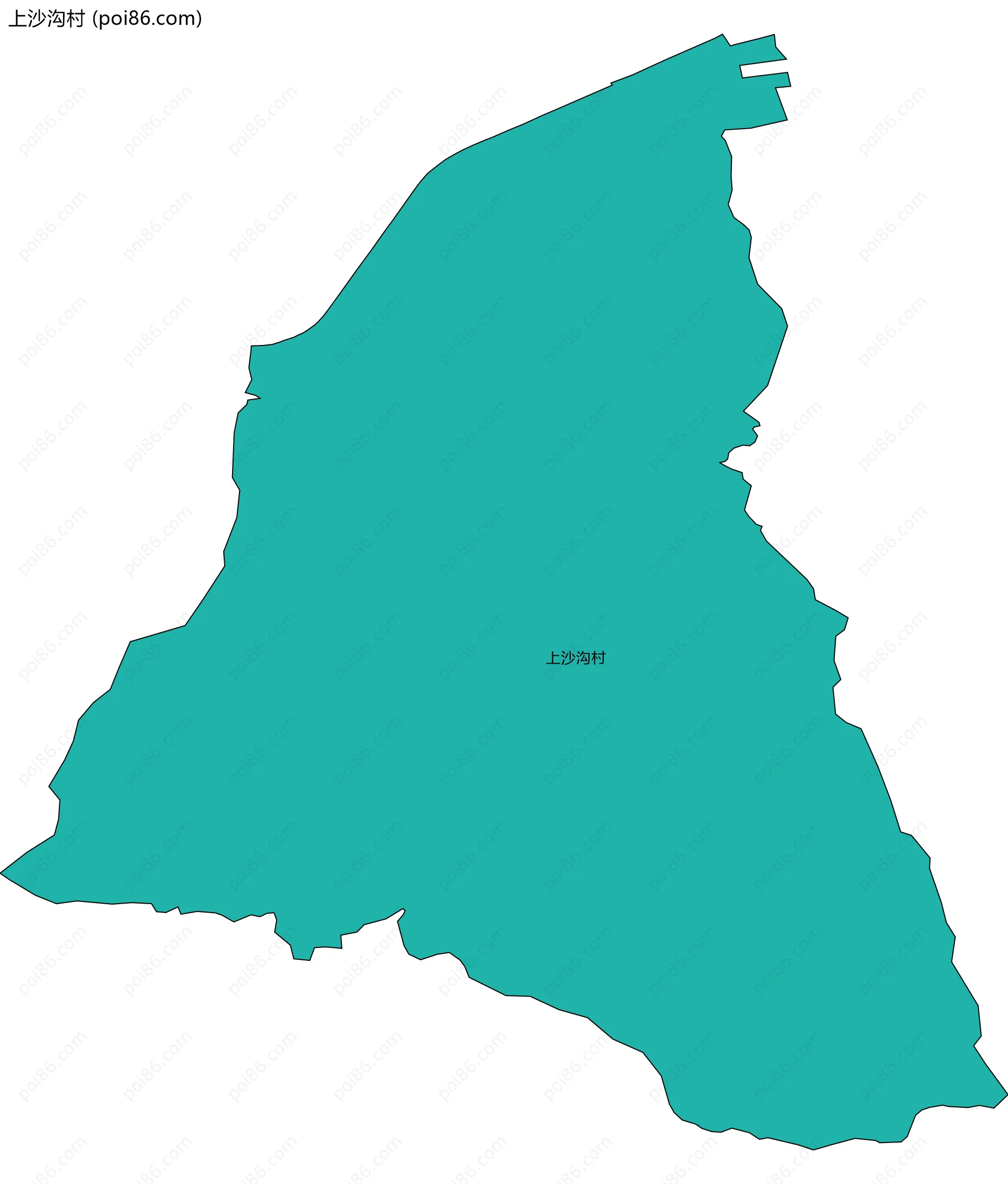 上沙沟村边界地图