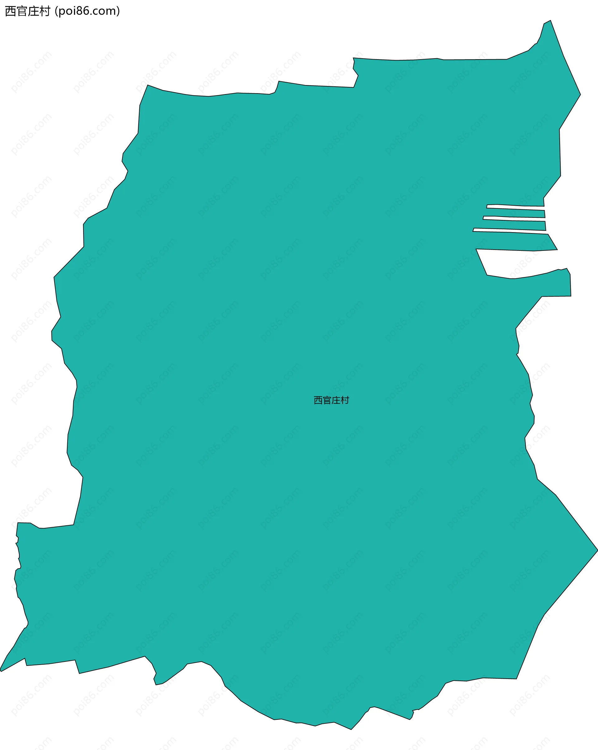 西官庄村边界地图