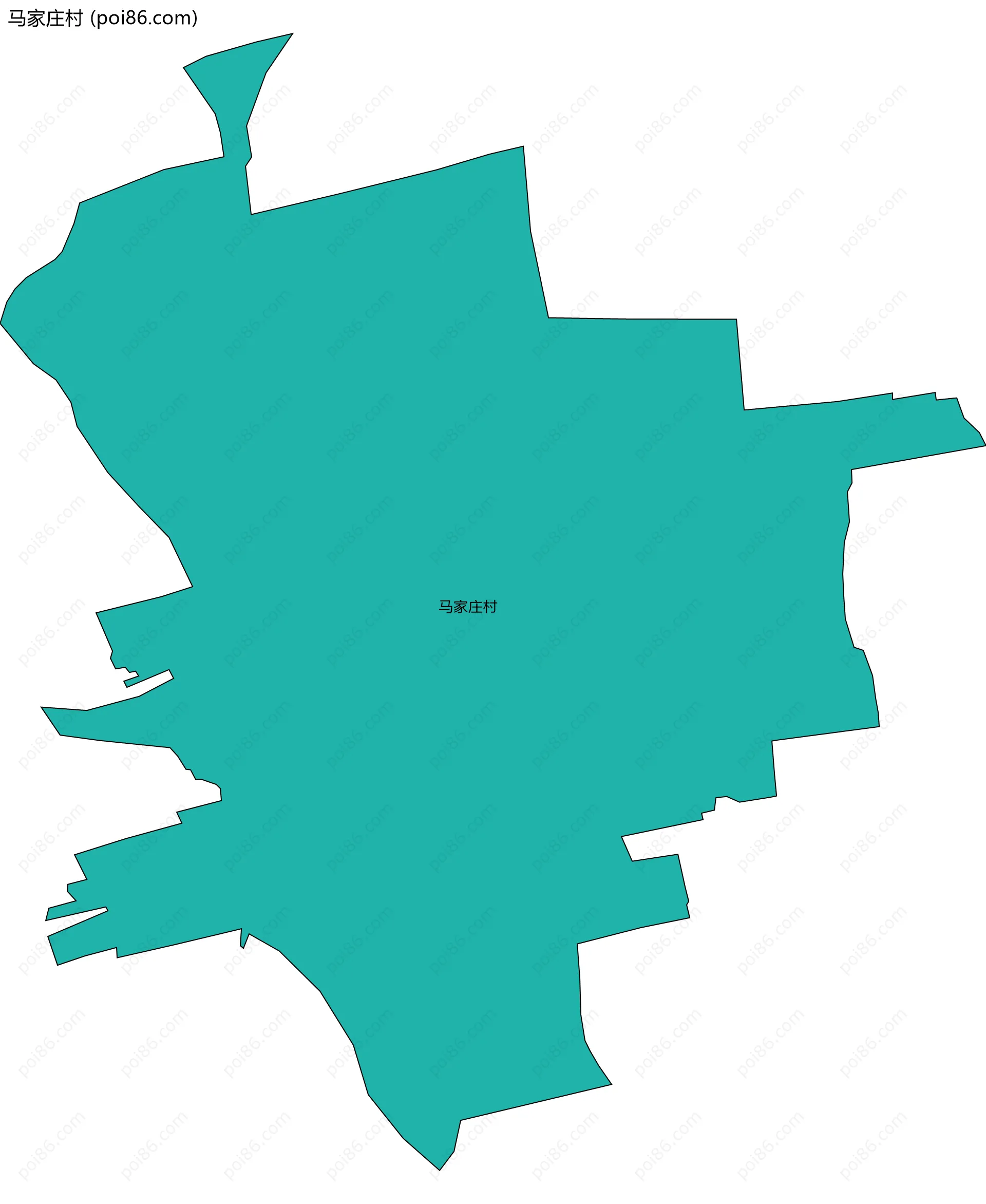 马家庄村边界地图