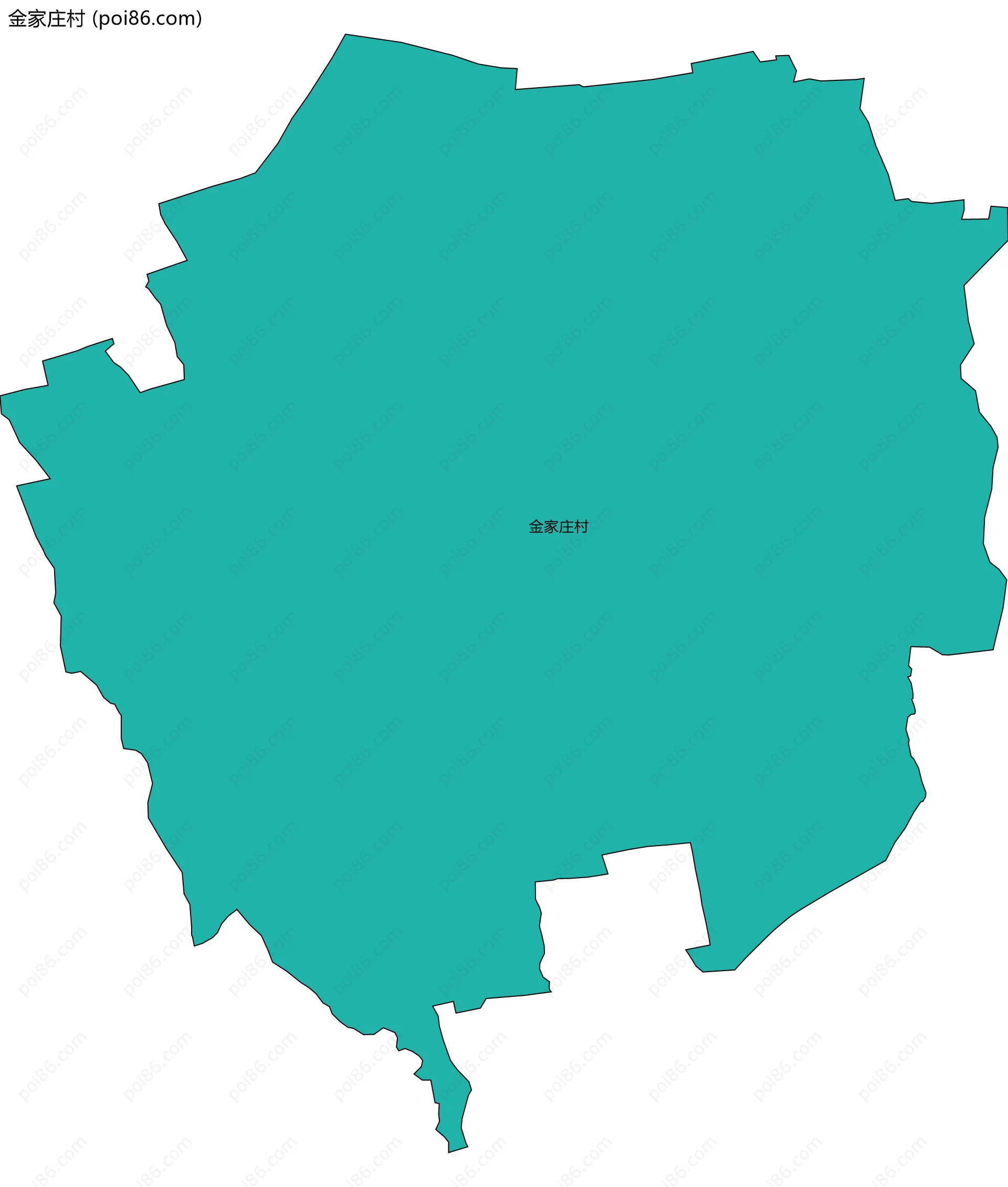 金家庄村边界地图