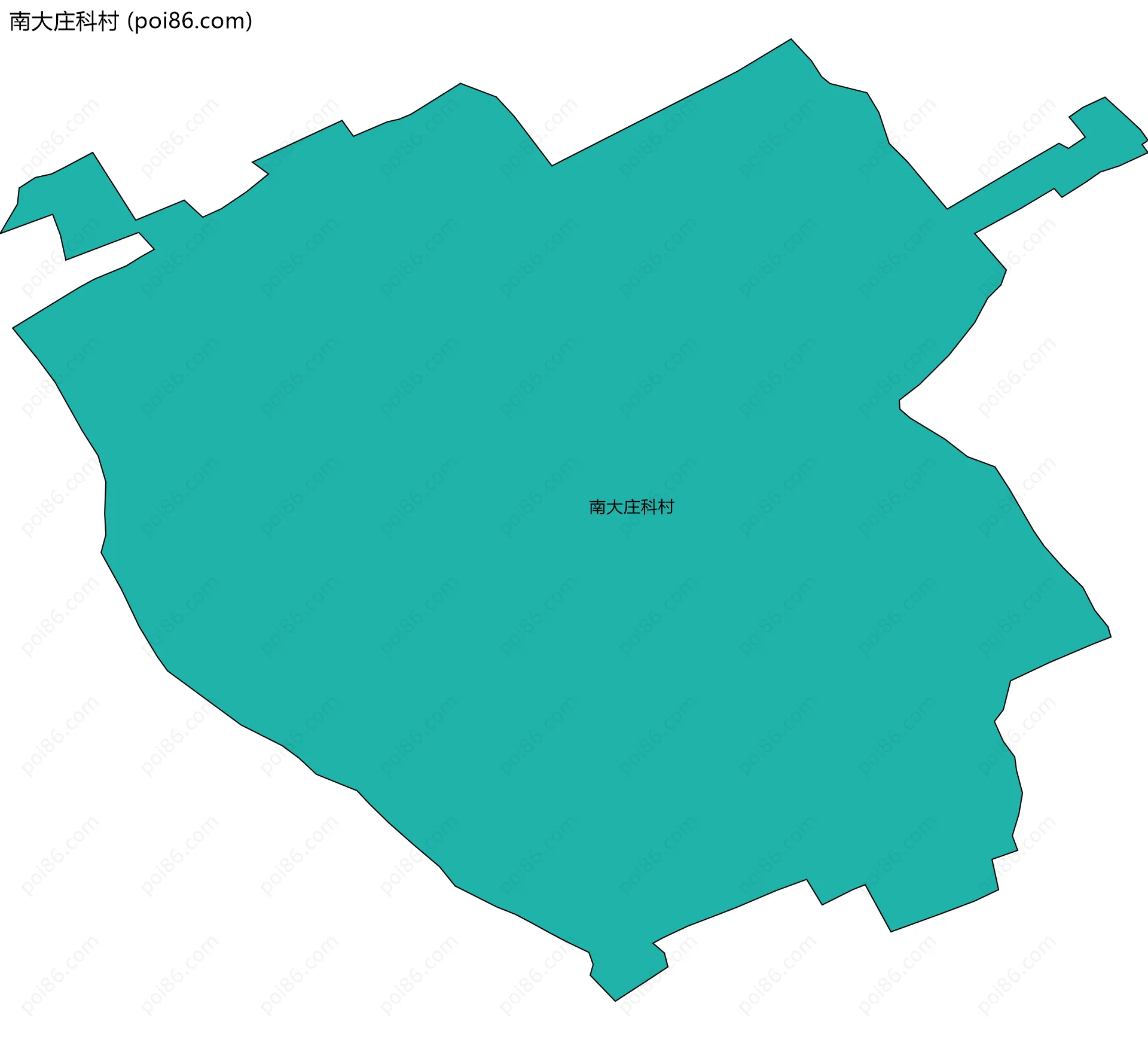 南大庄科村边界地图