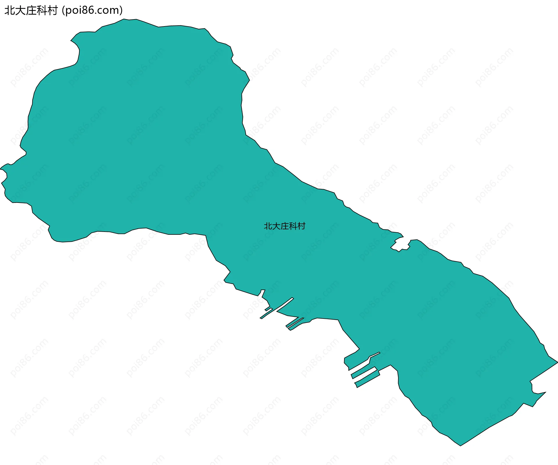 北大庄科村边界地图