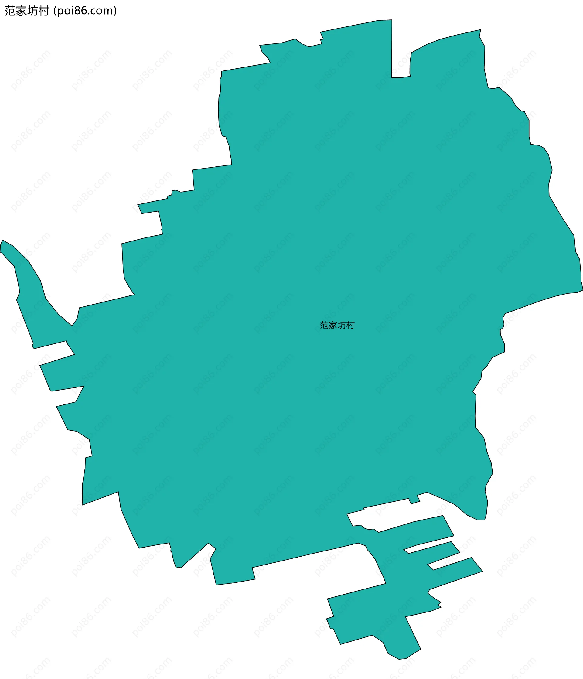 范家坊村边界地图