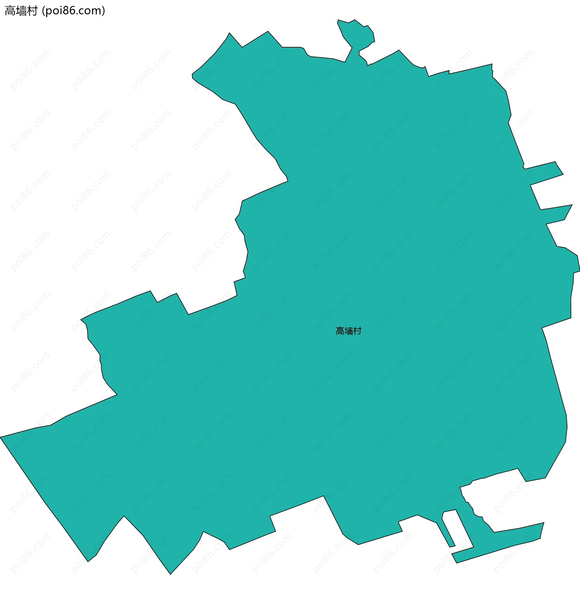 高墙村边界地图
