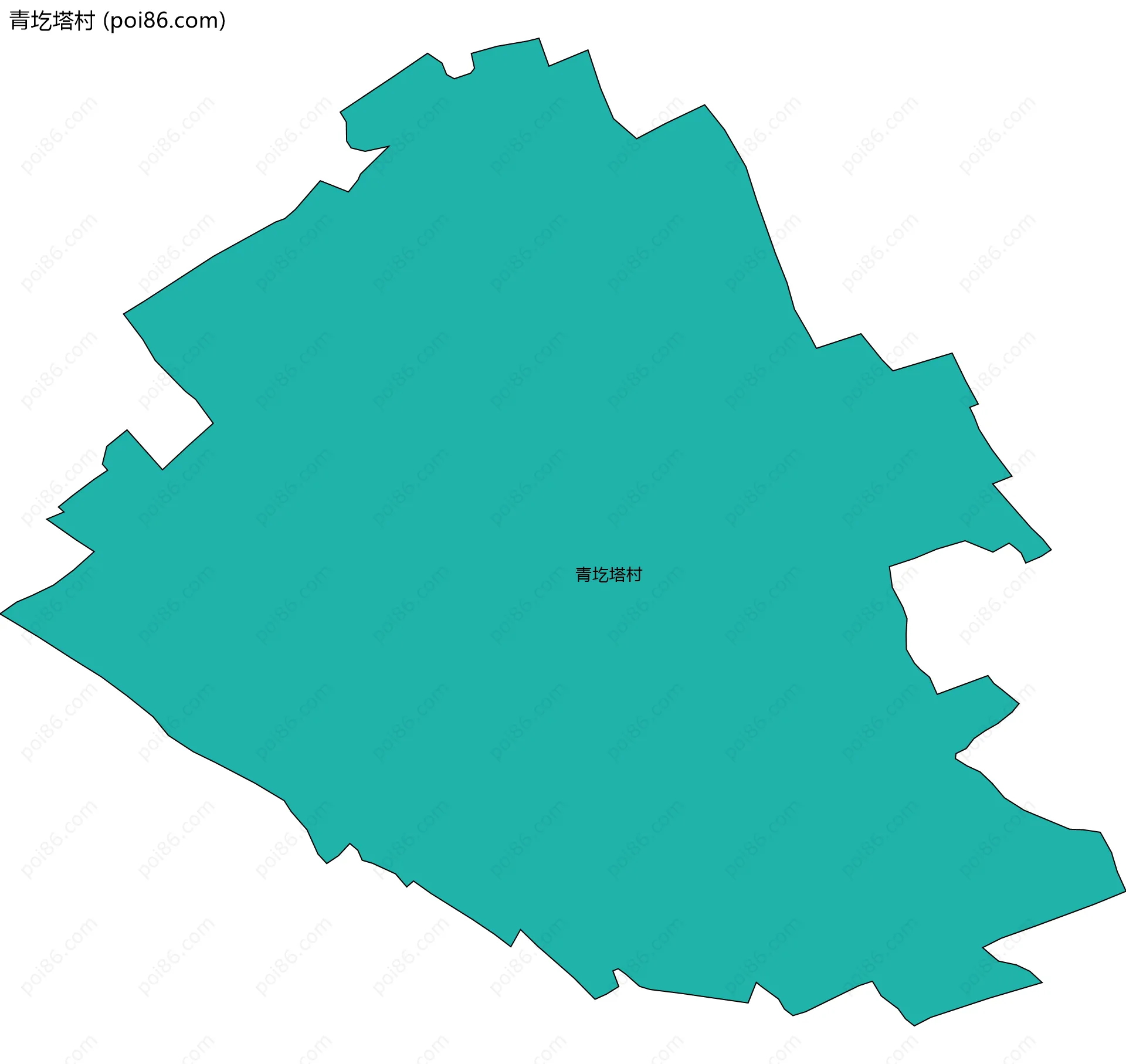 青圪塔村边界地图