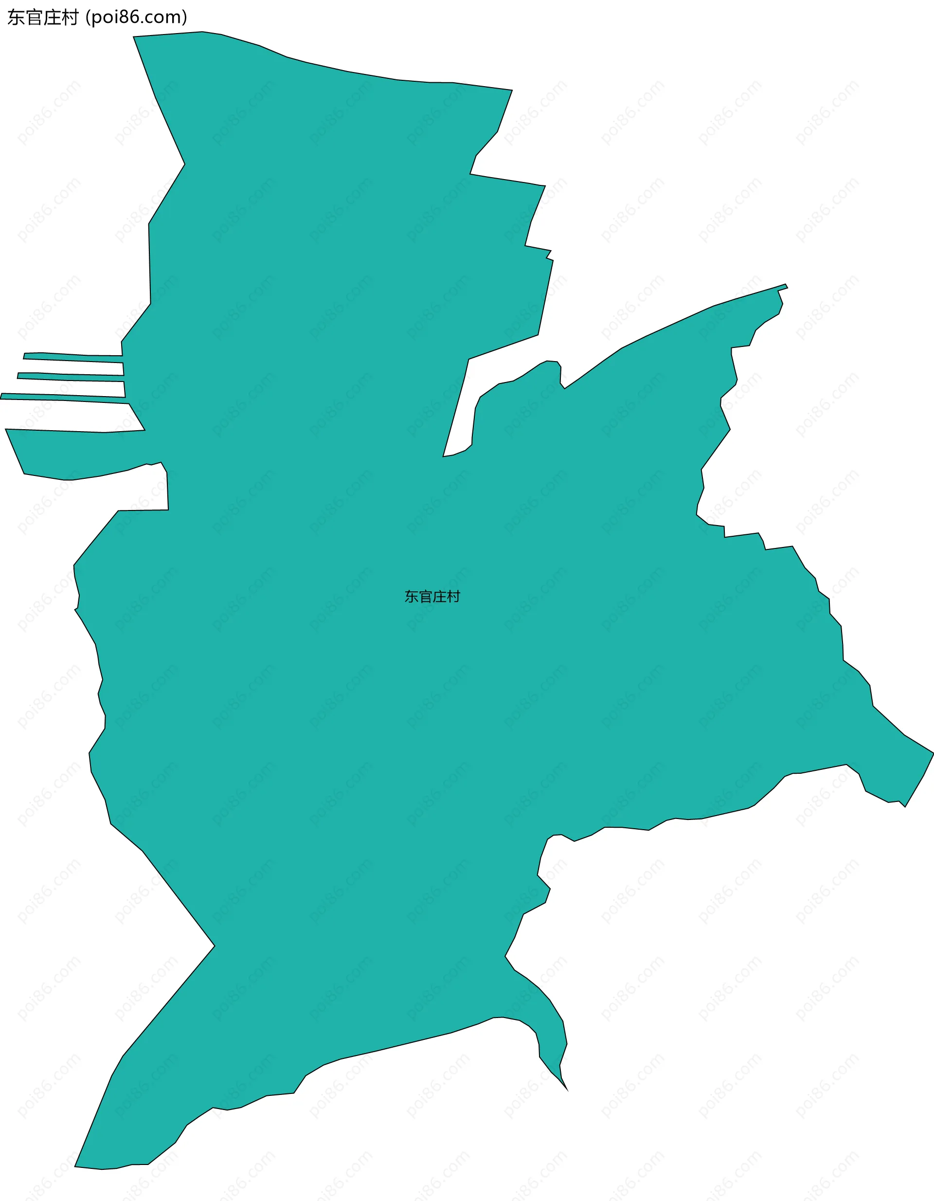 东官庄村边界地图