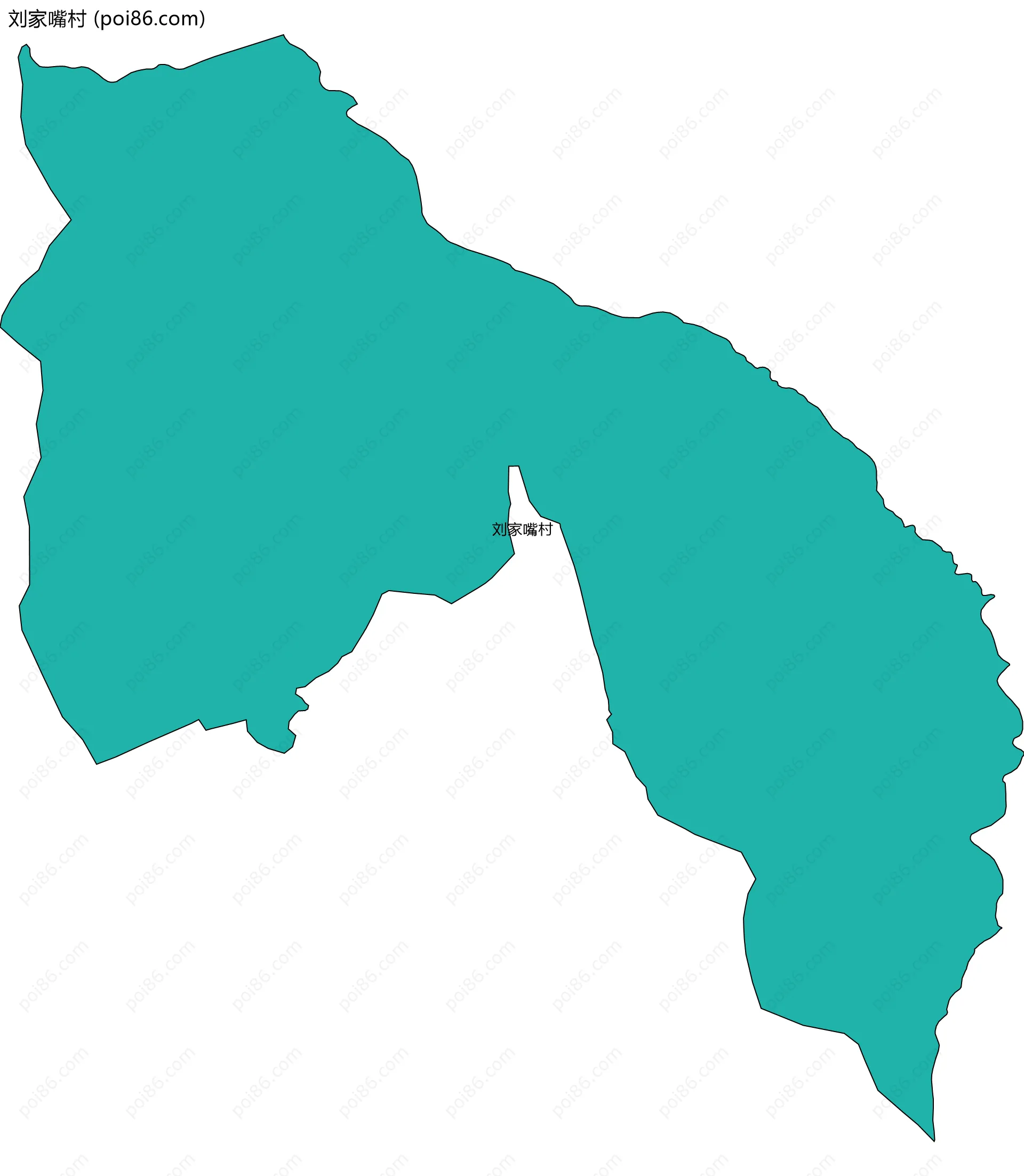 刘家嘴村边界地图