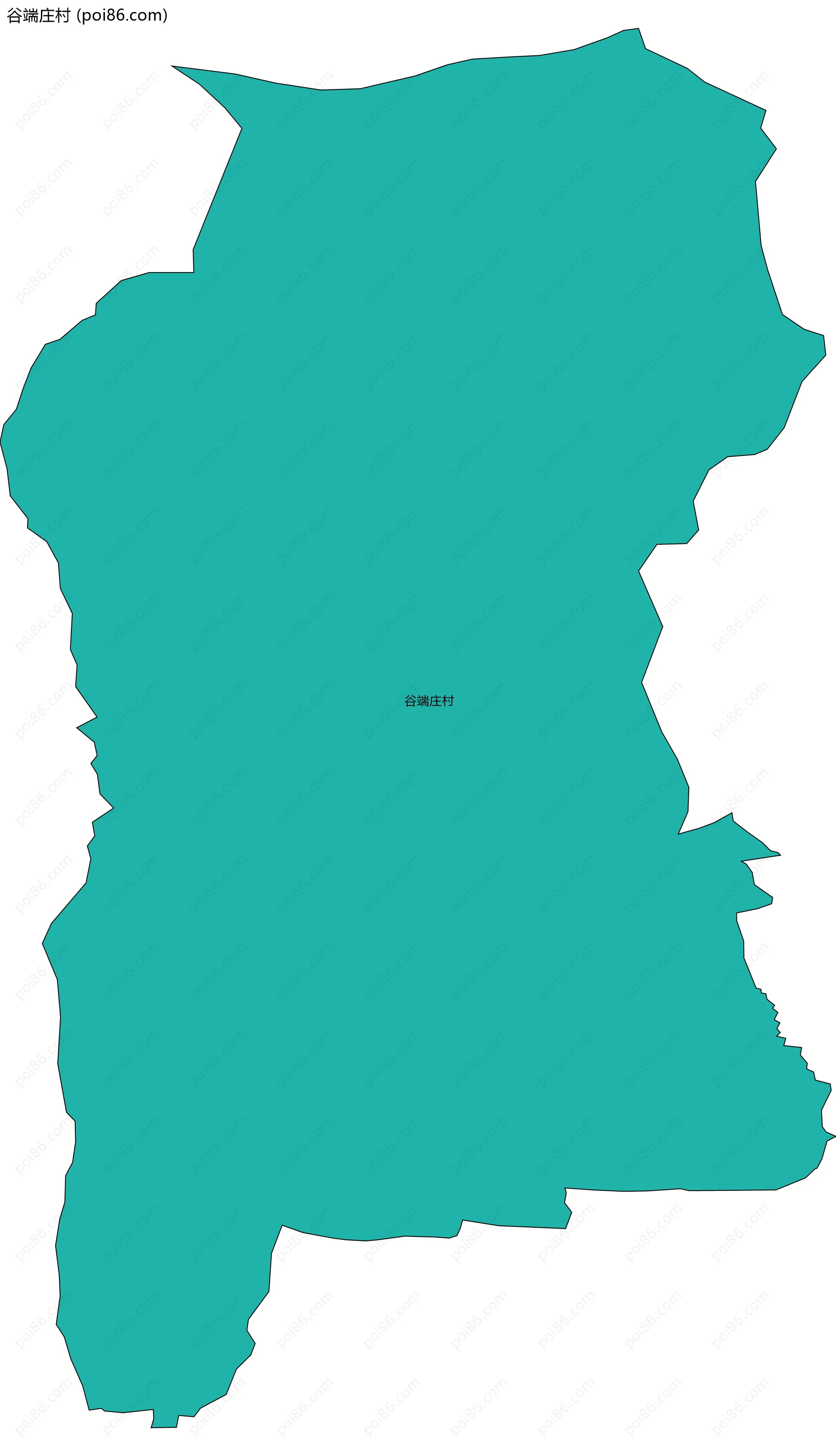 谷端庄村边界地图