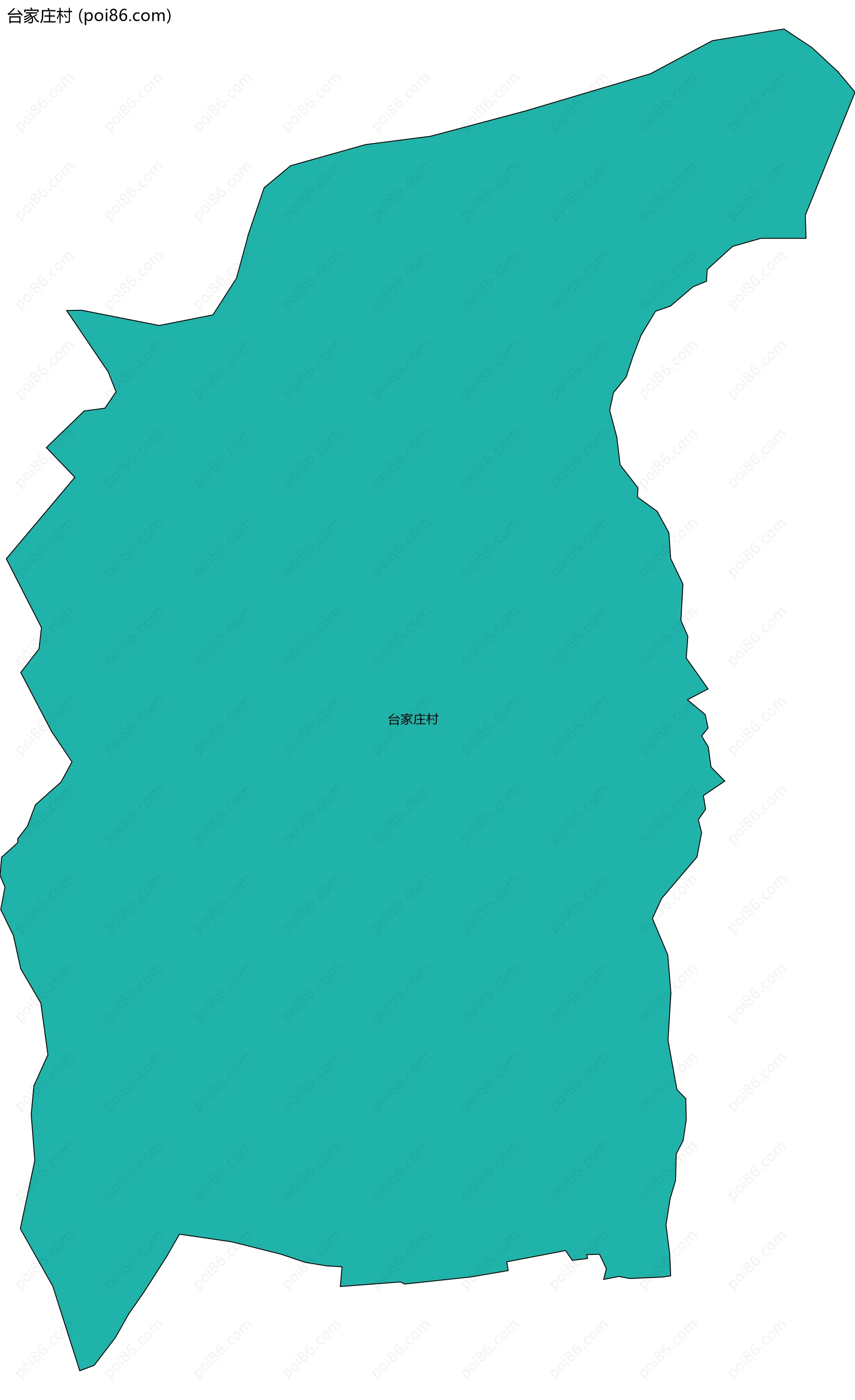 台家庄村边界地图