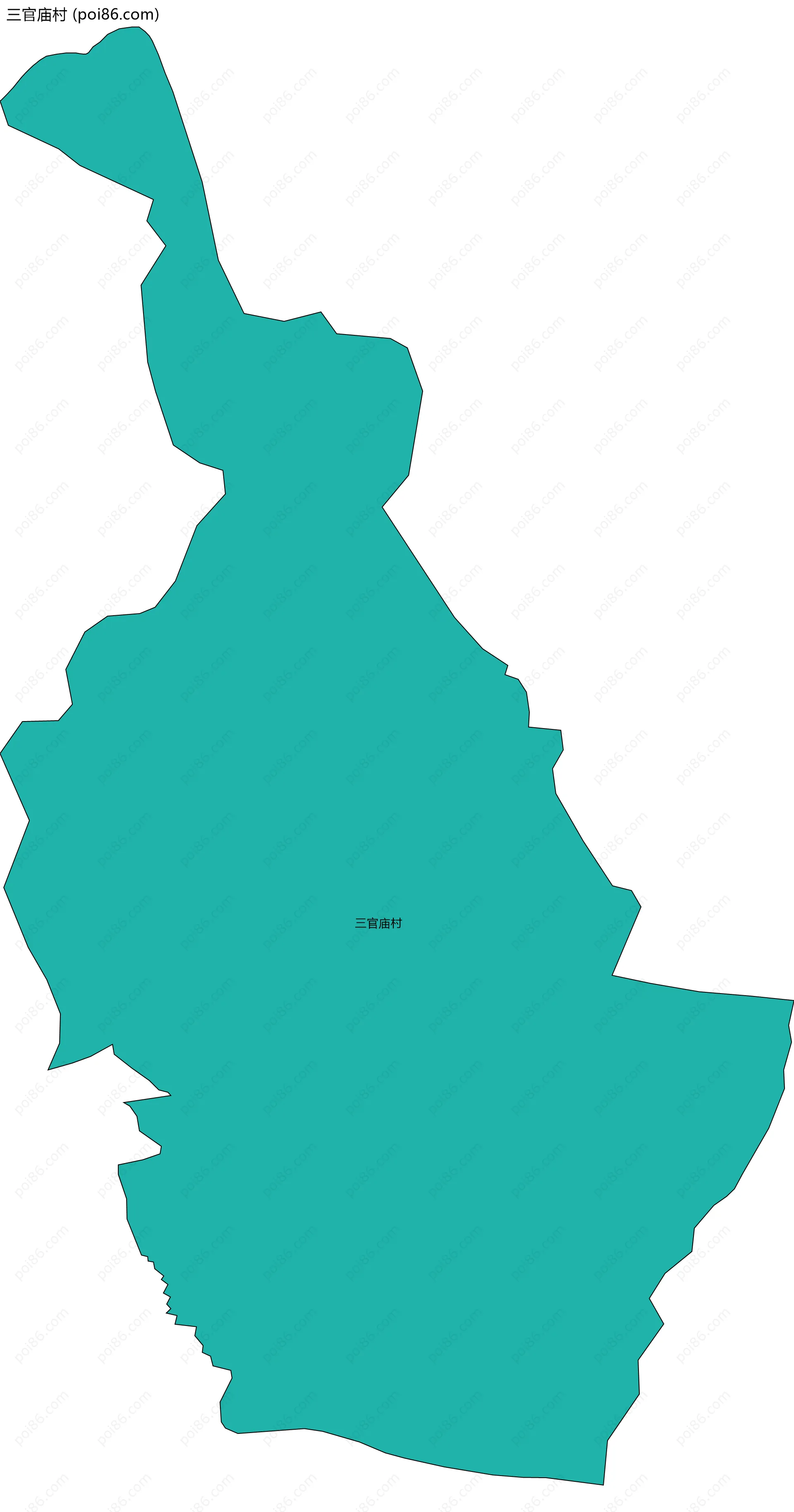 三官庙村边界地图